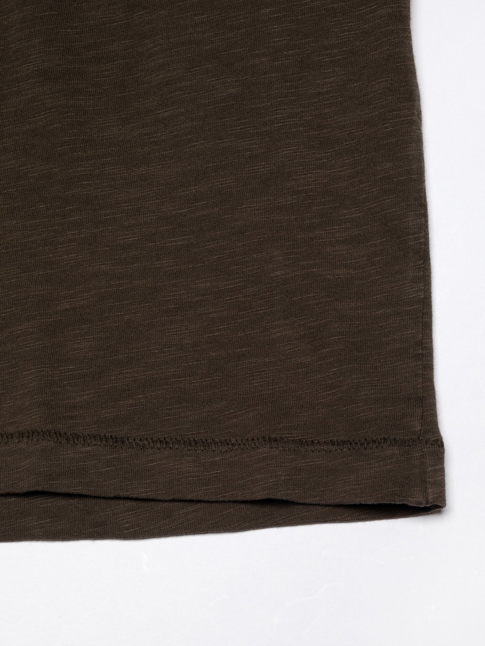 NUDIE JEANS ROFFE T-SHIRT - BLACK/BROWN