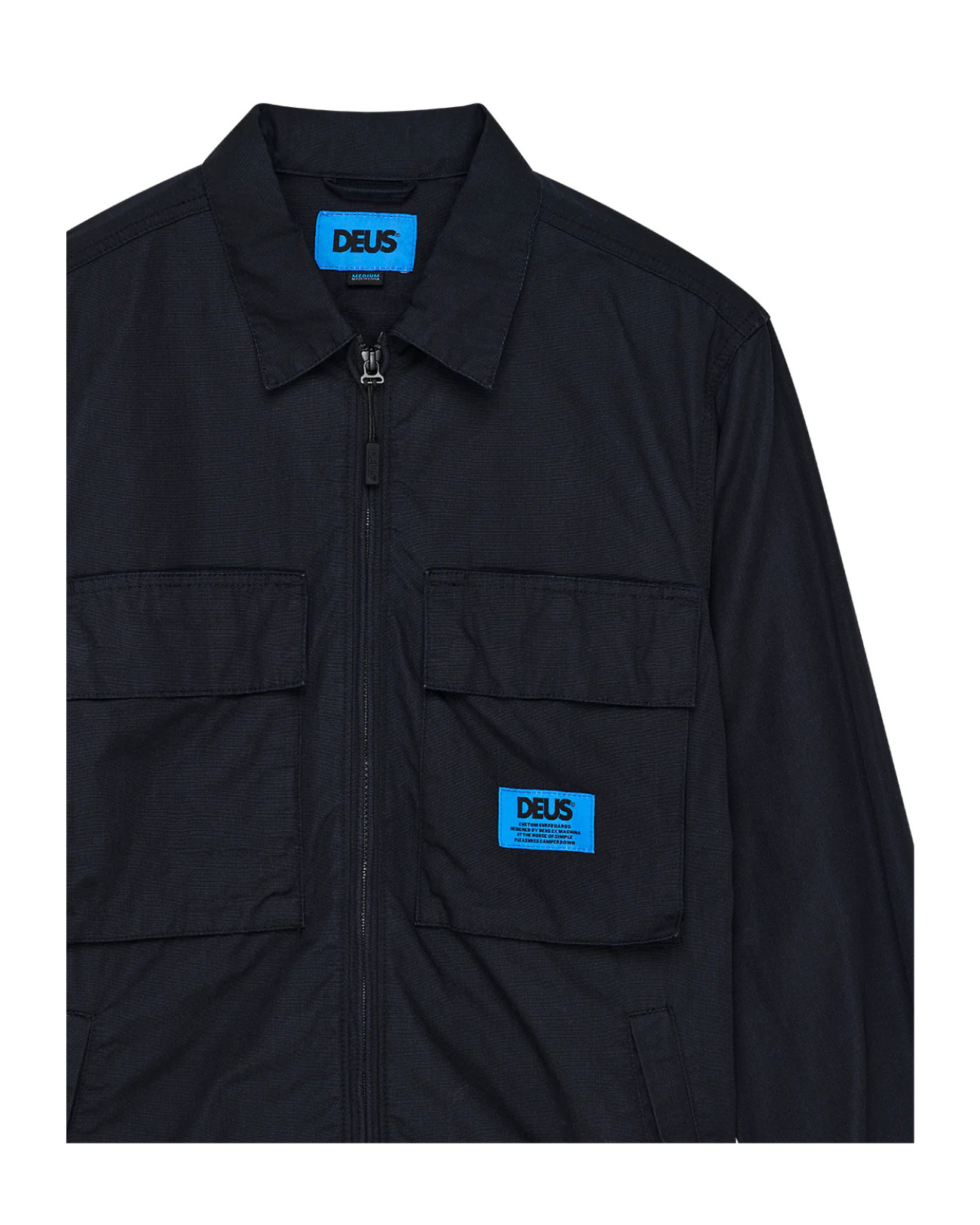 DEUS EX MACHINA DUCK DIVE ZIP SHIRT - BLACK