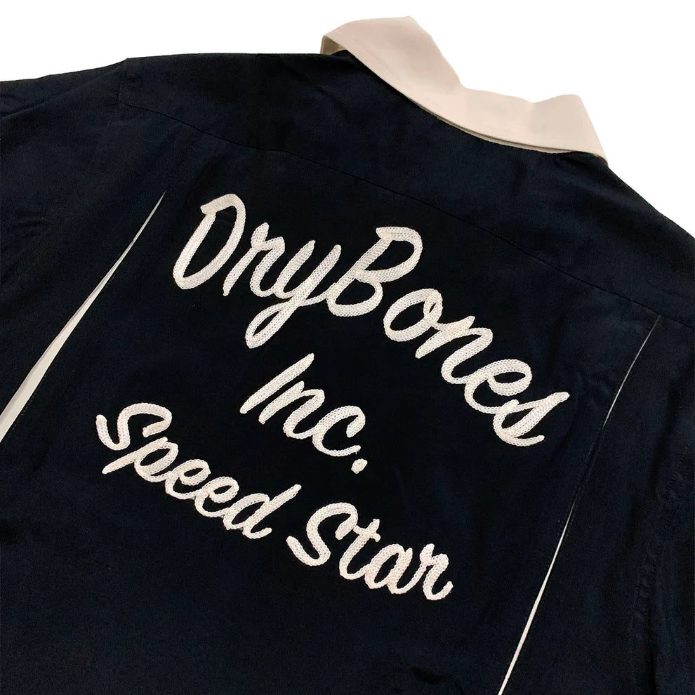 Dry Bones Bowling Shirt Speed Star — Black — view 6