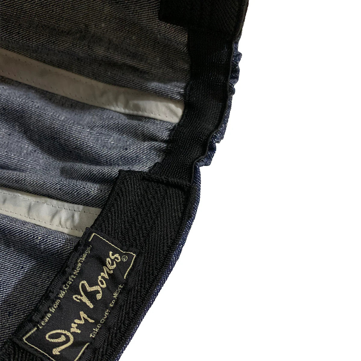 DRY BONES NAVY STITCH DENIM CASQUETTE - INDIGO