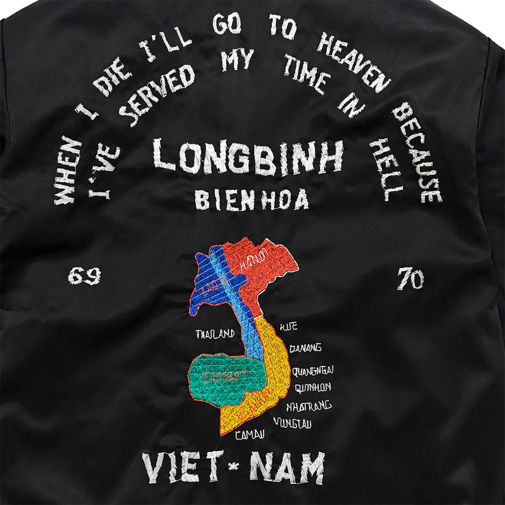 DRY BONES EMBROIDERED JACKET FUKUROKUJU - BLACK