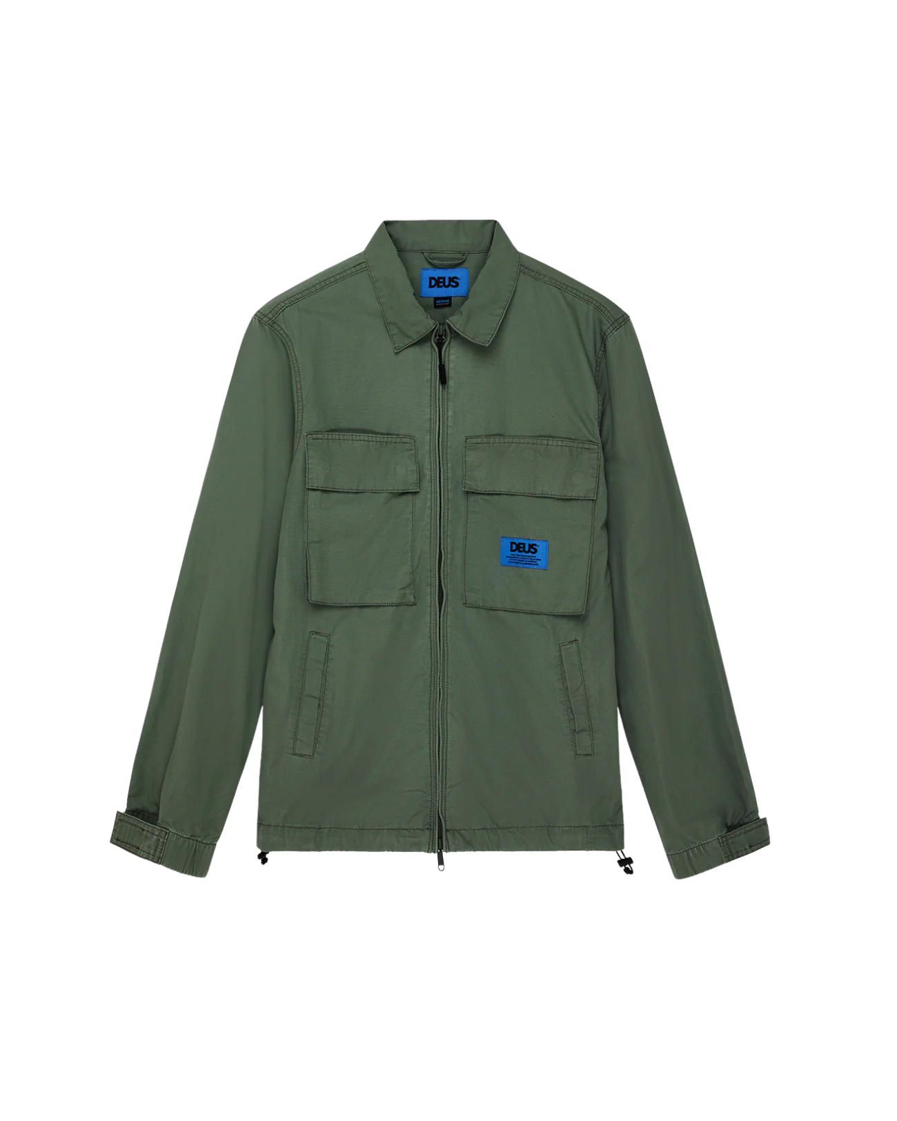 DEUS EX MACHINA DUCK DIVE ZIP SHIRT - CLOVER