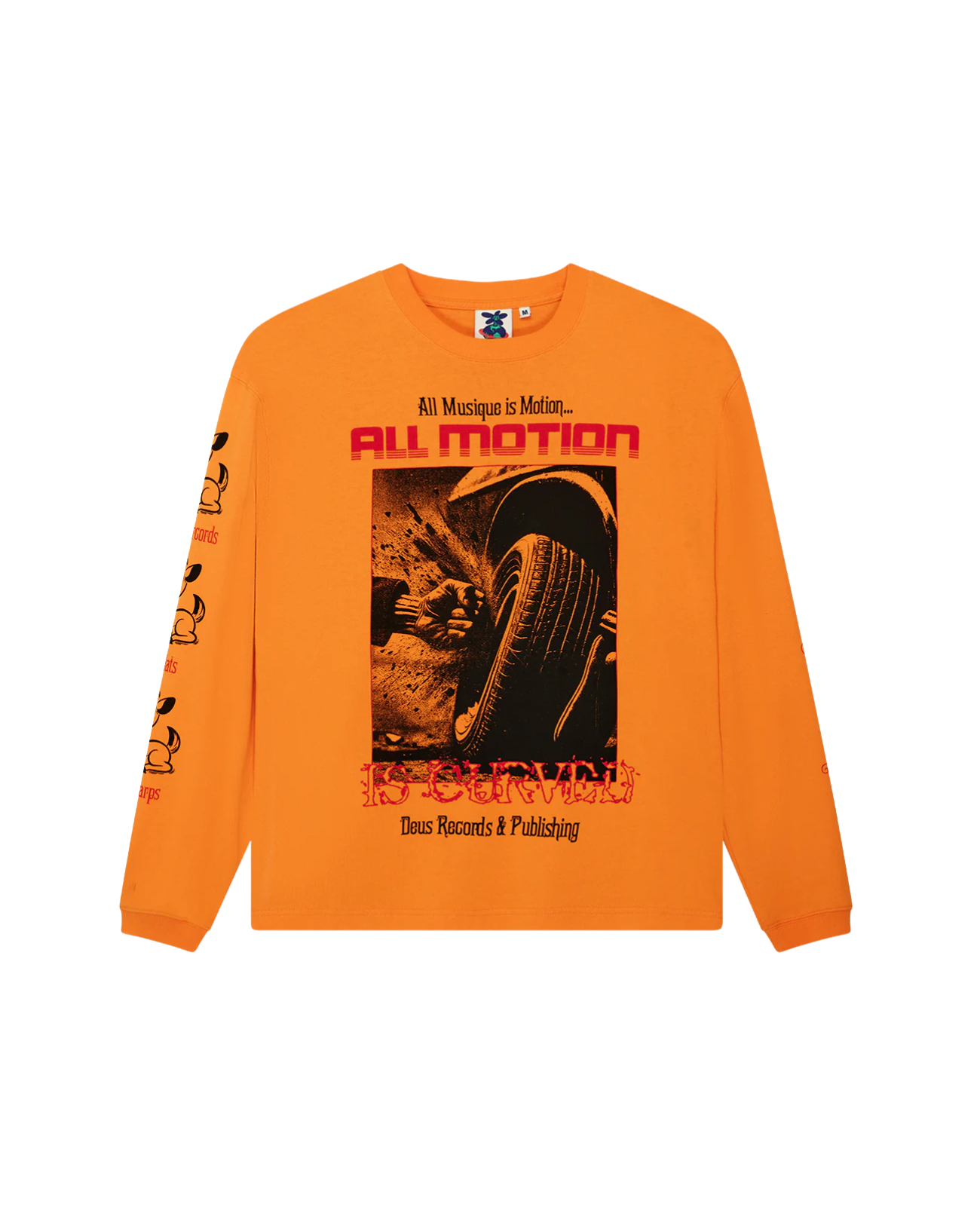 DEUS EX MACHINA DANCING GHOST LS TEE - PERSIMMON ORANGE