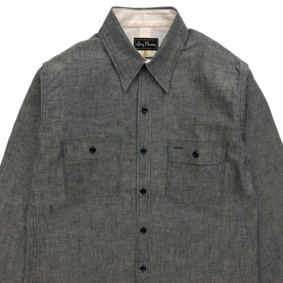 DRY BONES NEP WORK SHIRT - GRAY