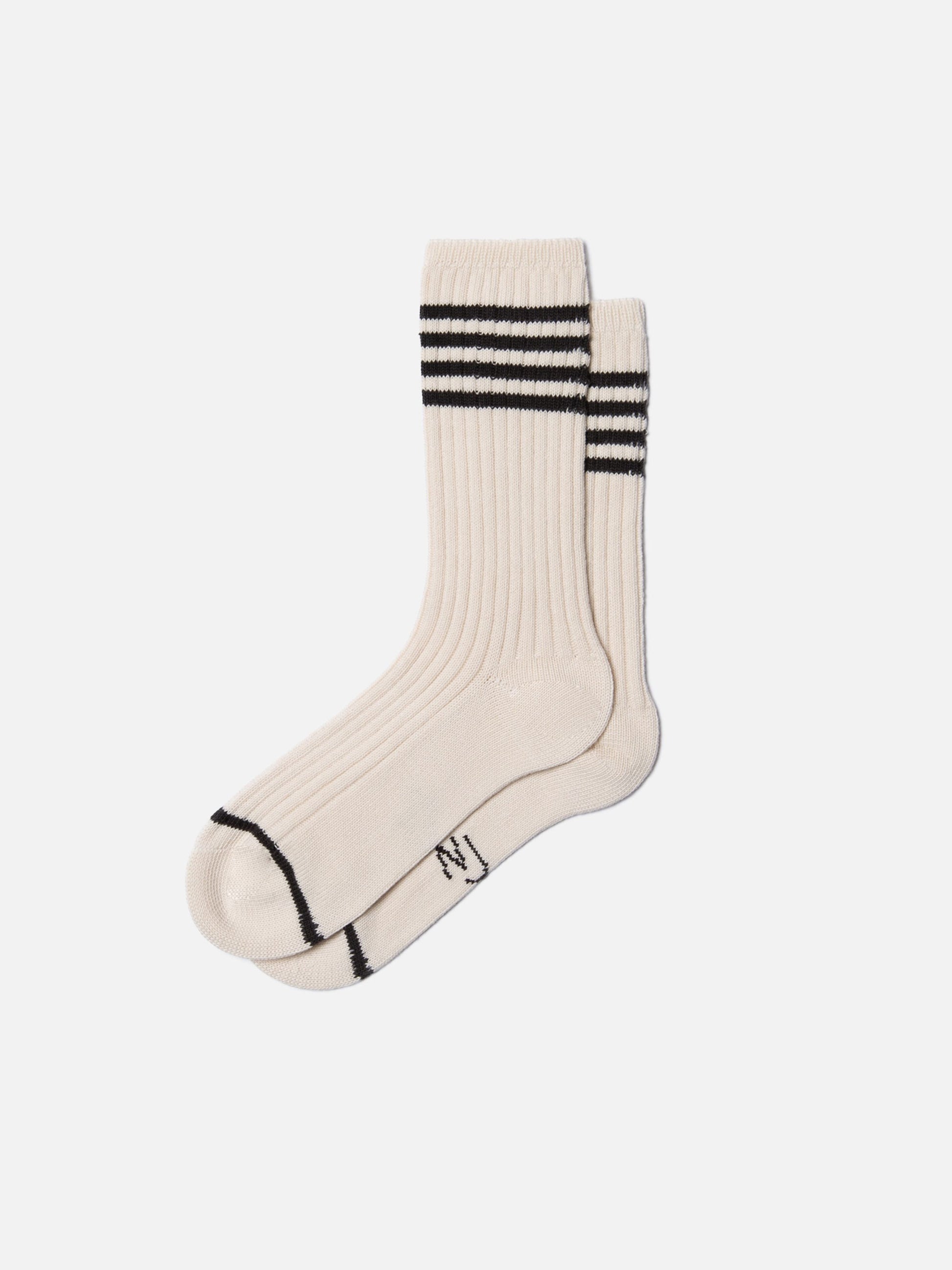 [PRE-ORDER] Men Tennis Socks Stripe Offwhite/Black