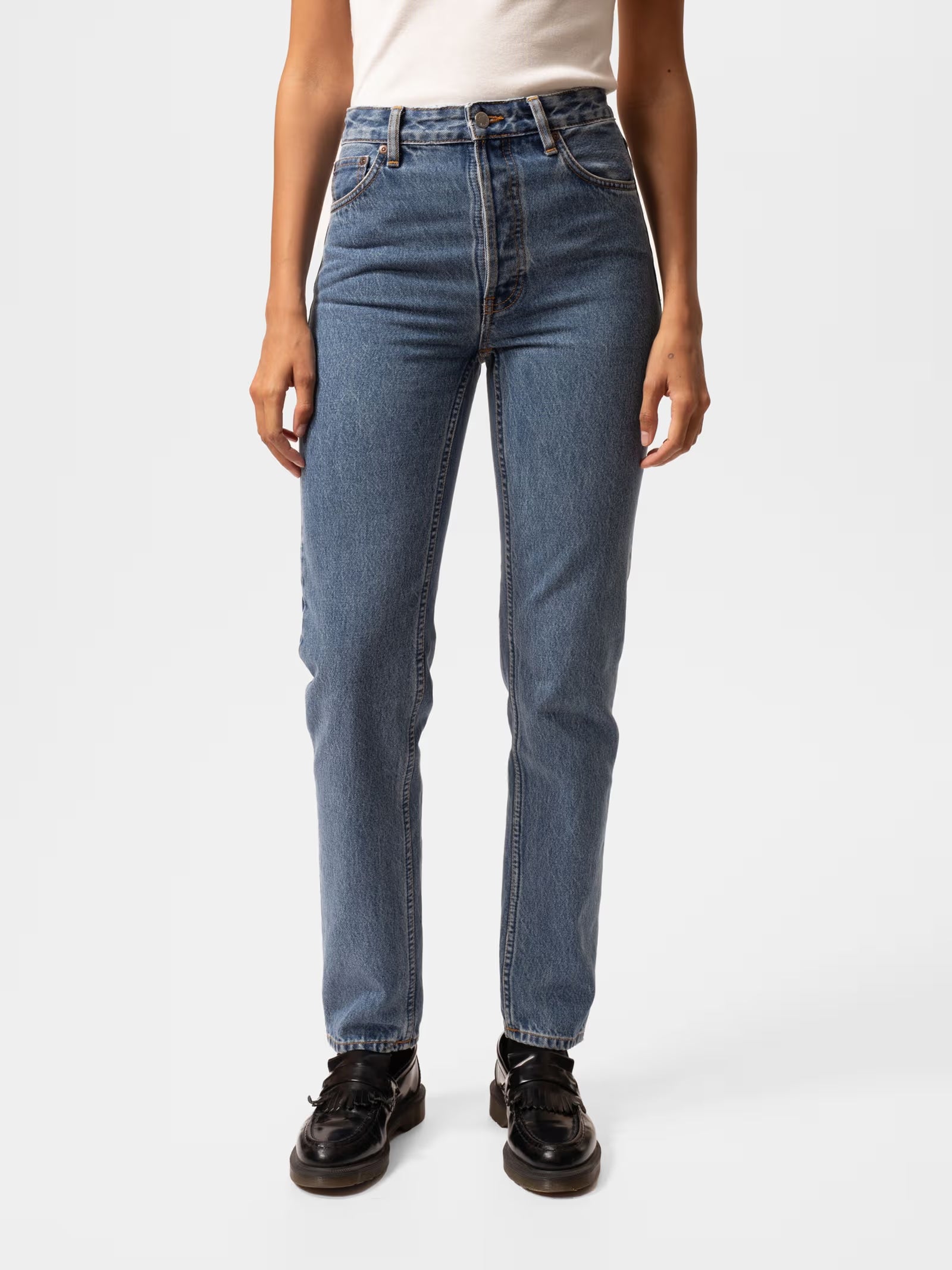 Nudie Jeans Breezy Britt — Casual Blue — front view