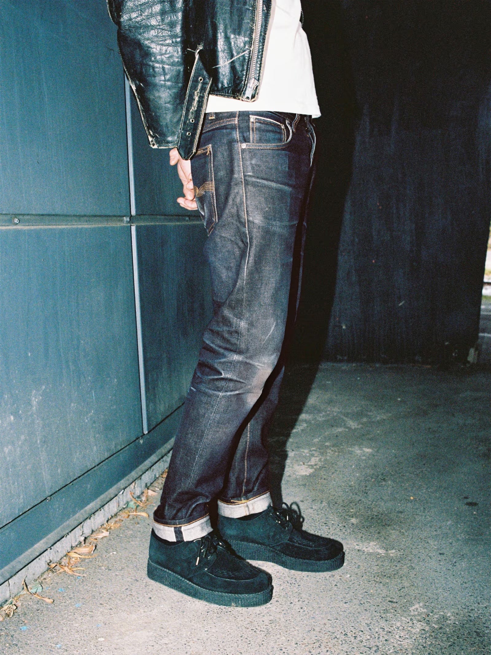 Nudie Jeans Solid Ollie — Dry Japan Selvage — front view