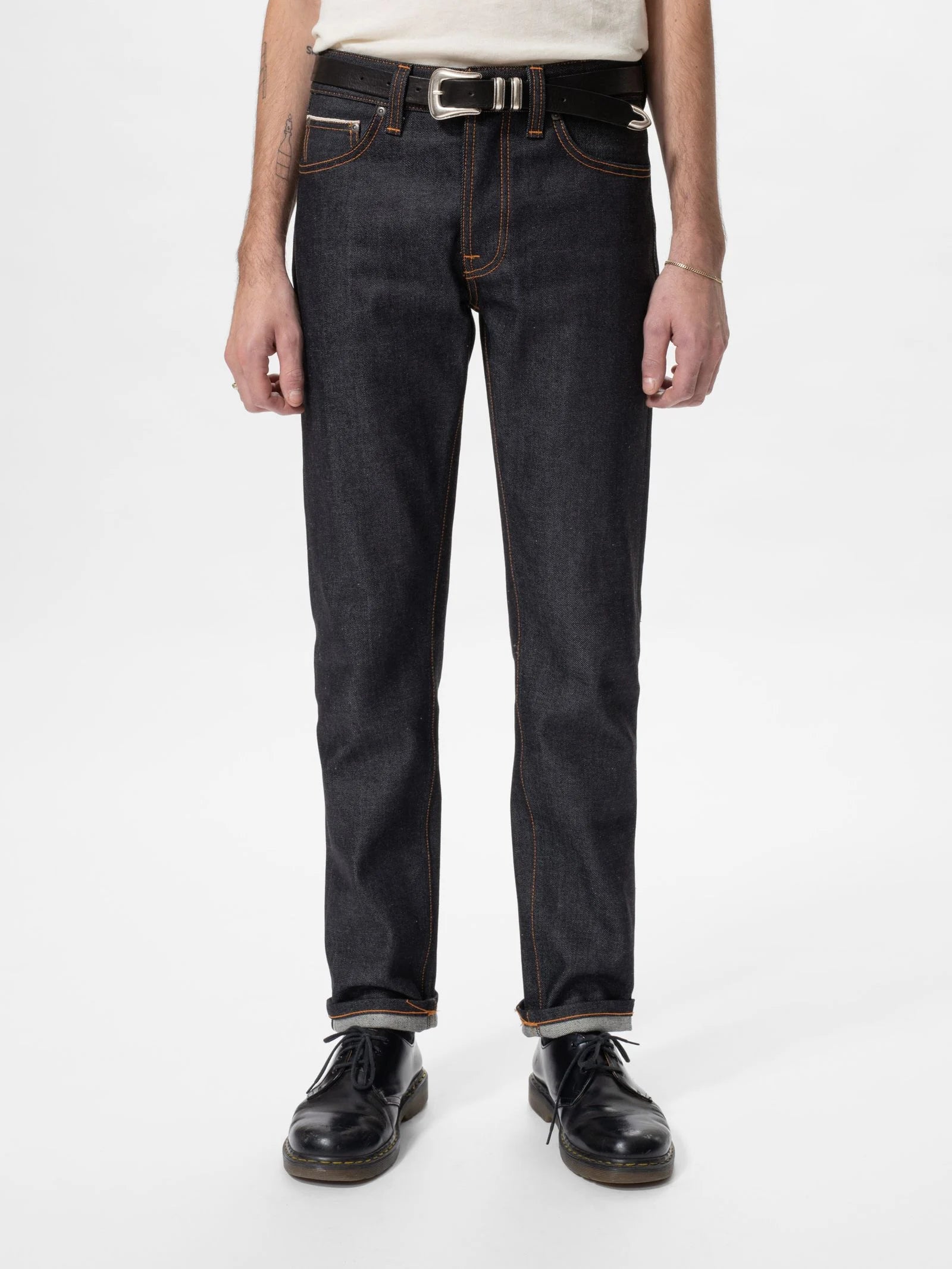 Nudie Jeans Solid Ollie — Dry Japan Selvage — view 7