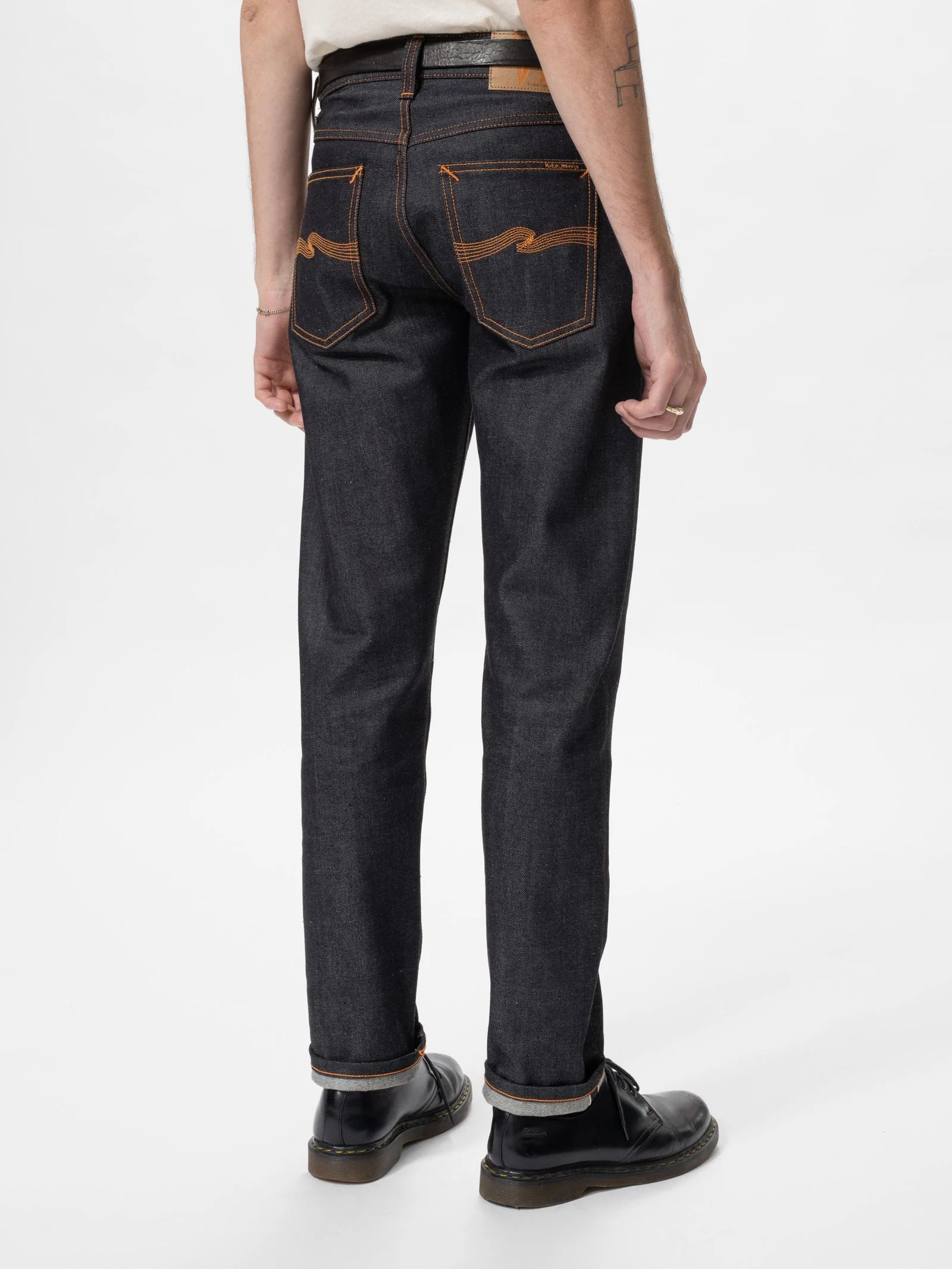 Nudie Jeans Solid Ollie — Dry Japan Selvage — view 8