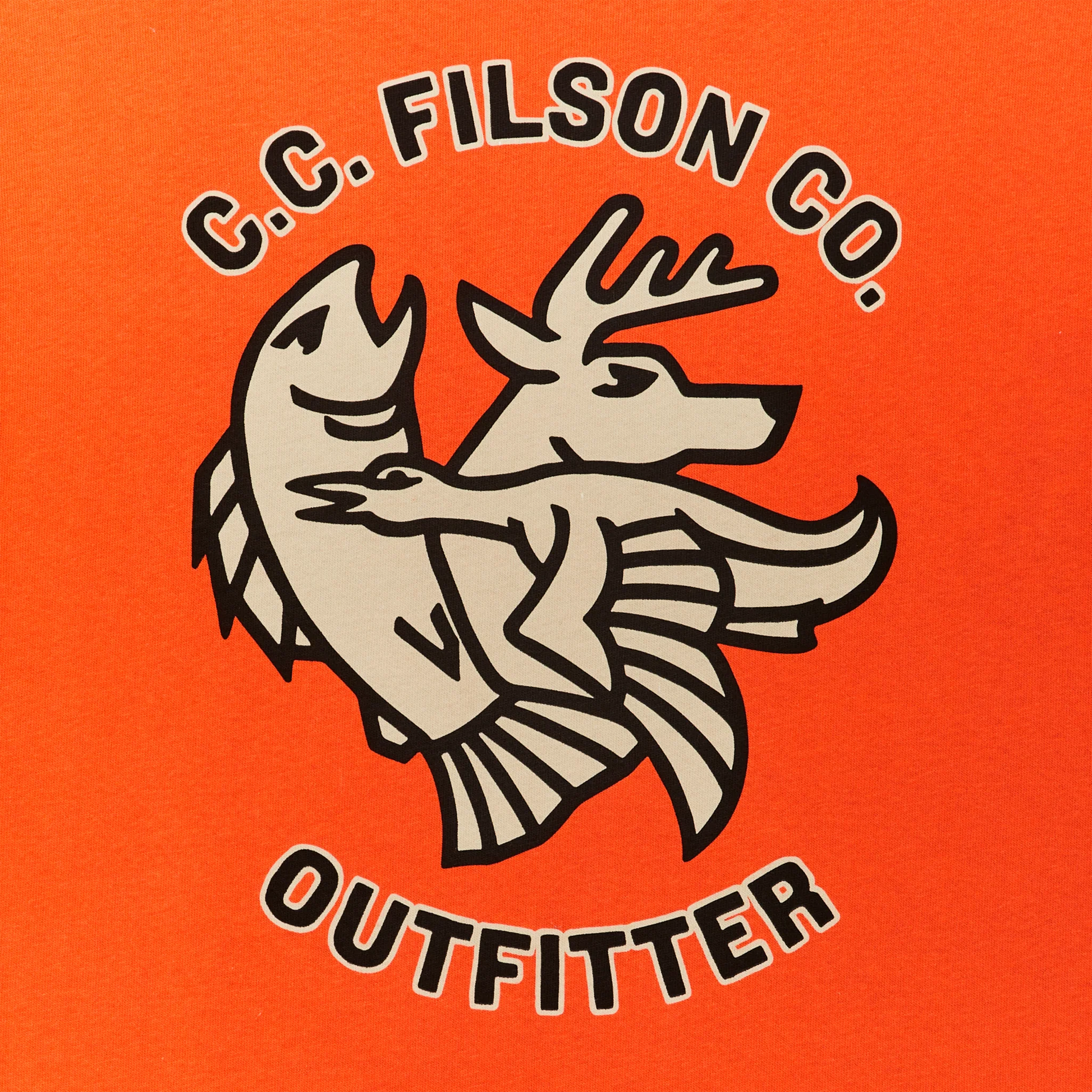 FILSON S/S FRONTIER GRAPHIC T-SHIRT - FLAME/ART DECO SPORTSMAN