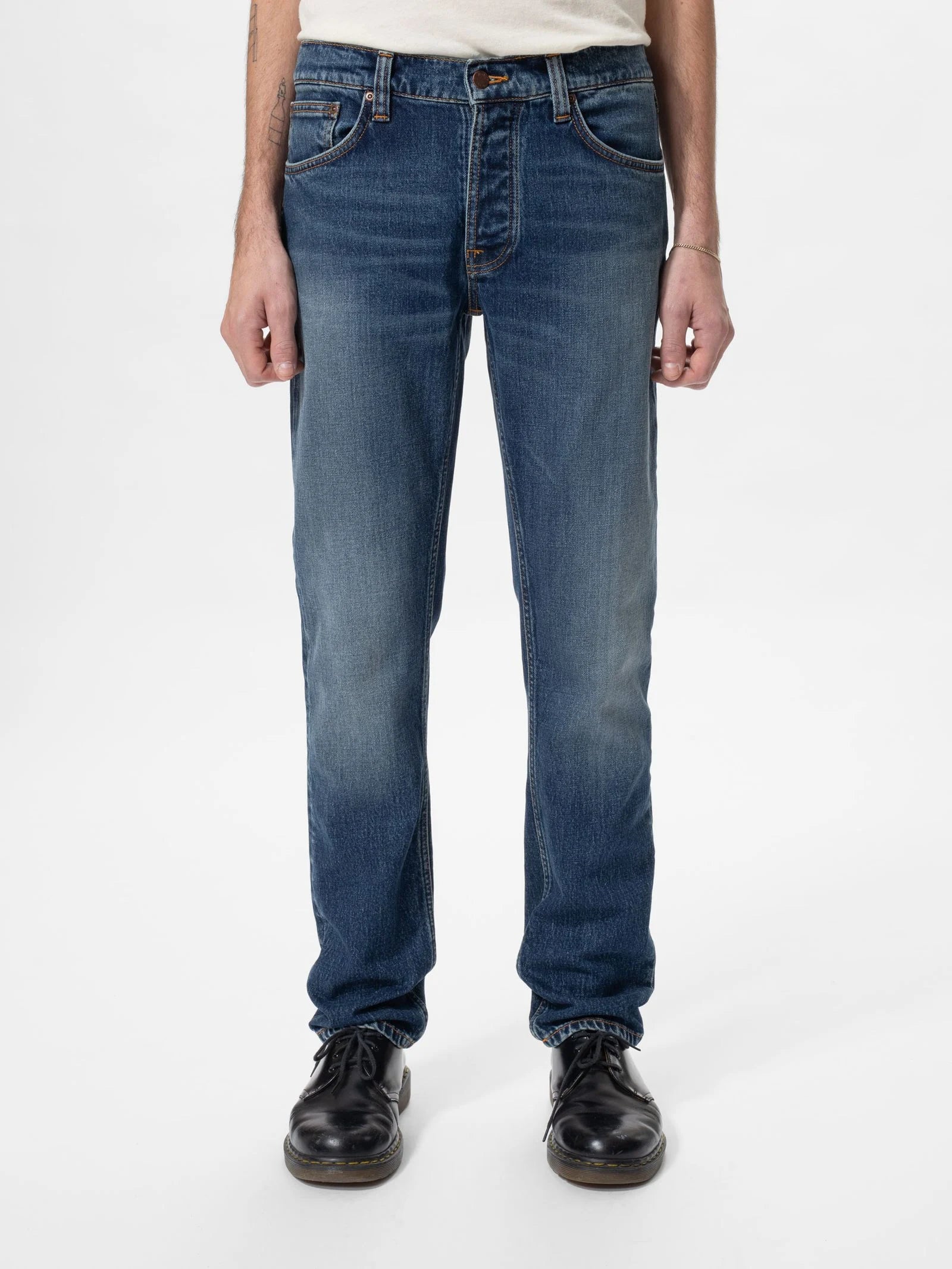 NUDIE JEANS SOLID OLLIE - WILD BLUE
