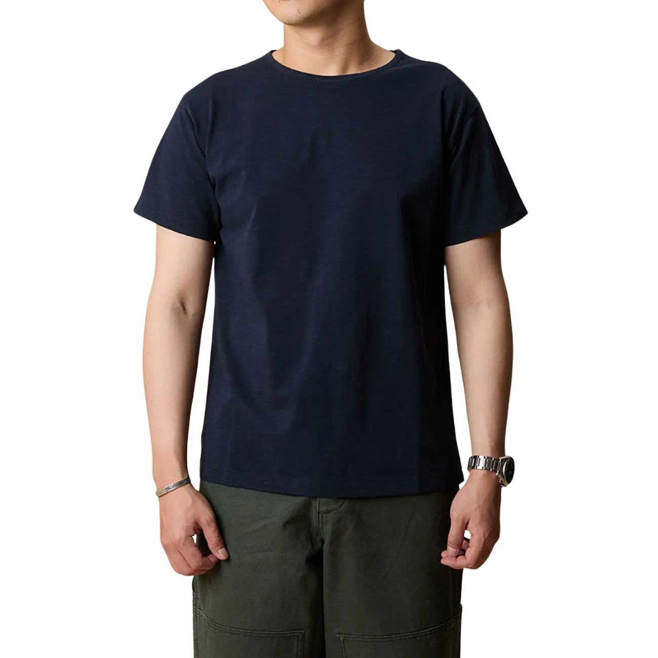TELLURIDE SLUB COTTON T-SHIRT - NAVY