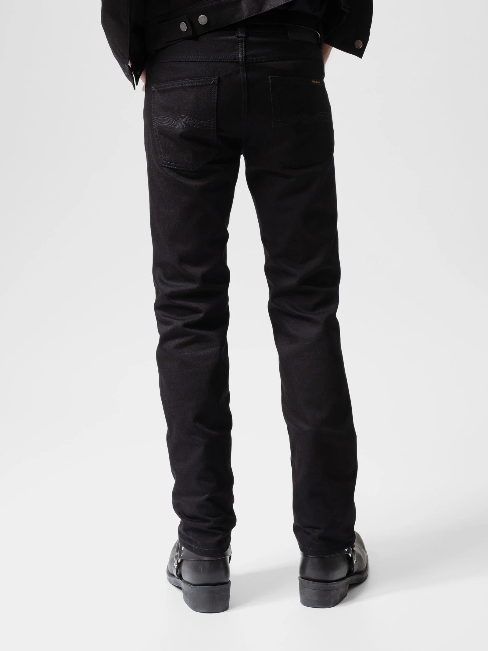 Nudie Jeans Slim Jim — Dry Black Tar — view 3