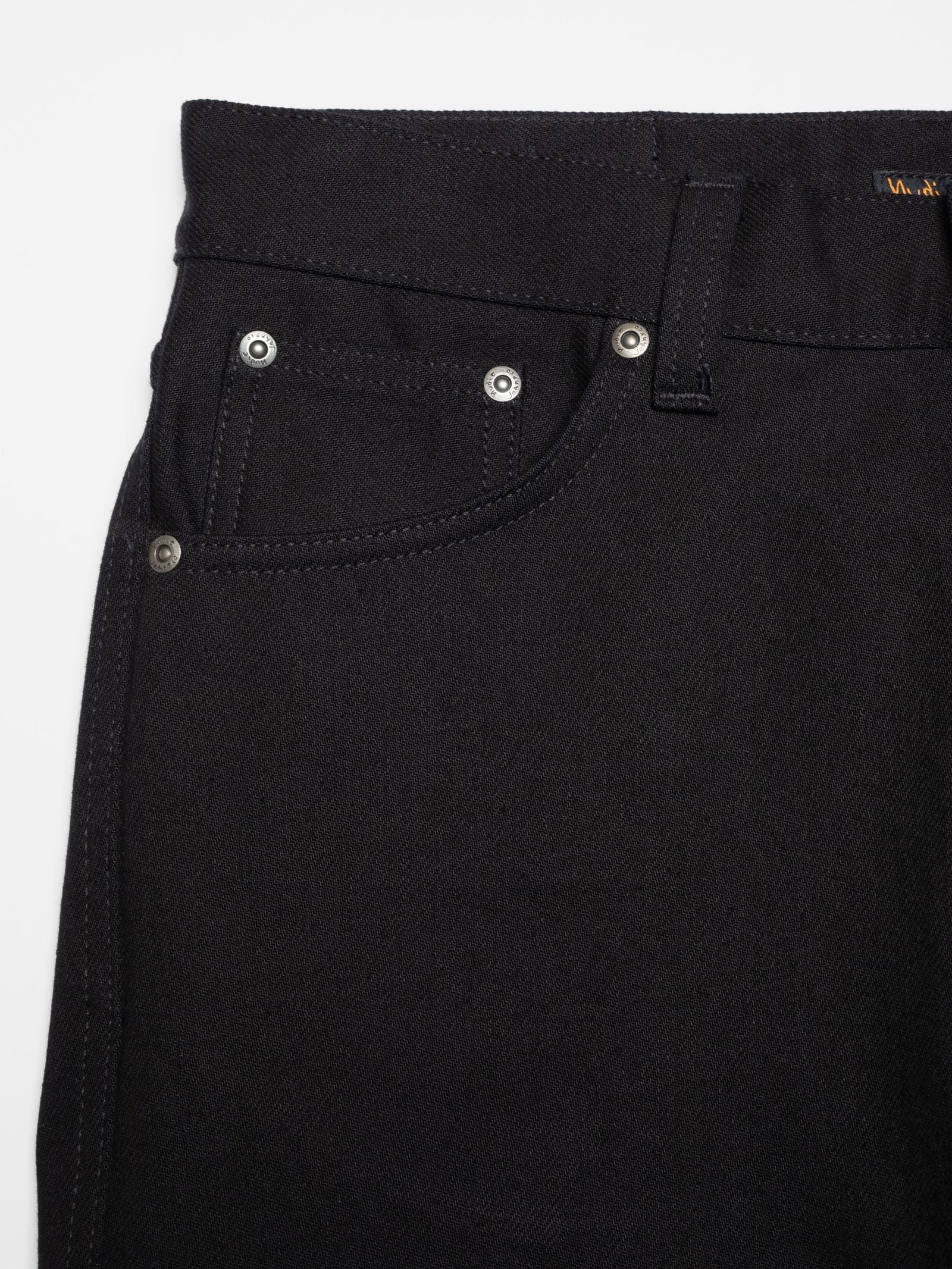 Nudie Jeans Slim Jim — Dry Black Tar — view 7