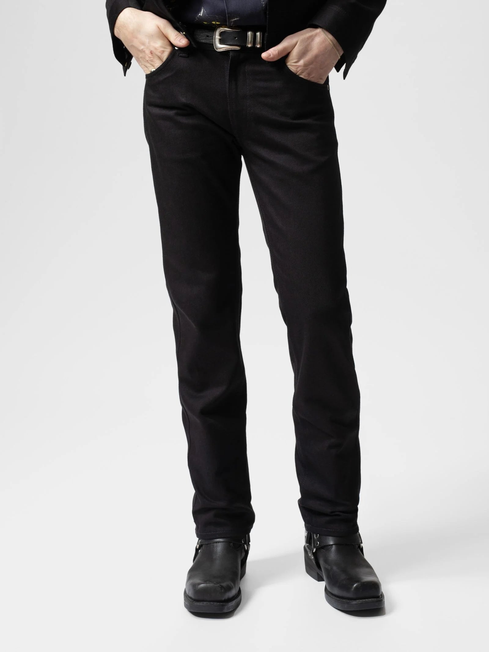 Nudie Jeans Slim Jim — Dry Black Tar — view 2