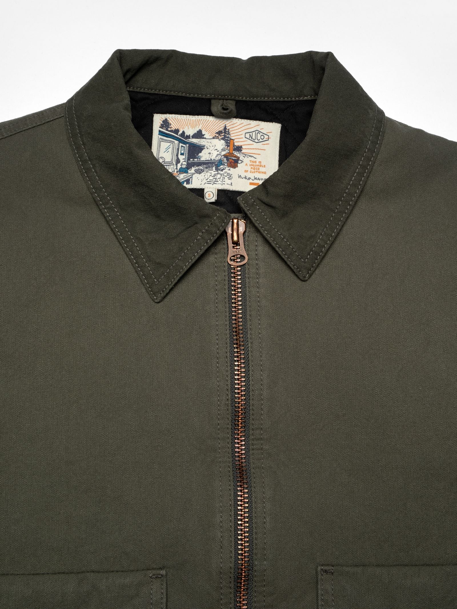 Nudie Jeans Molly Duck Canvas Jacket — Green — view 3
