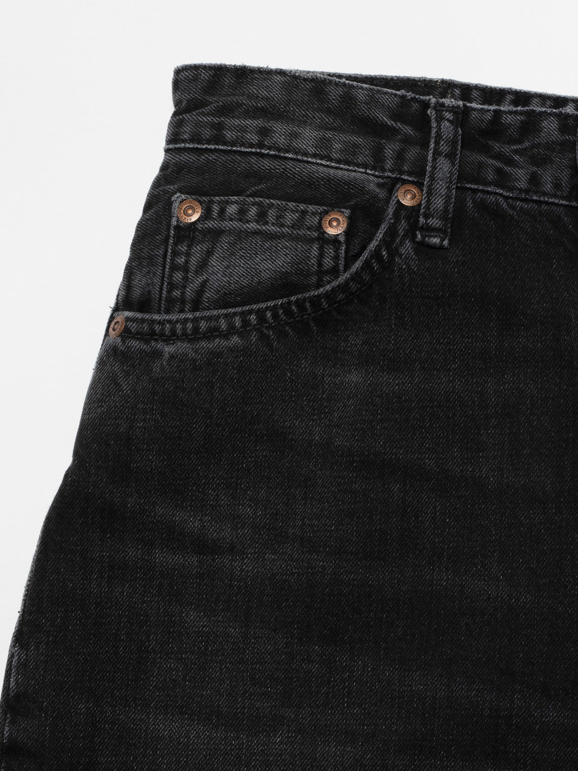 NUDIE JEANS CLEAN EILEEN - BLACK CROSSHATCH