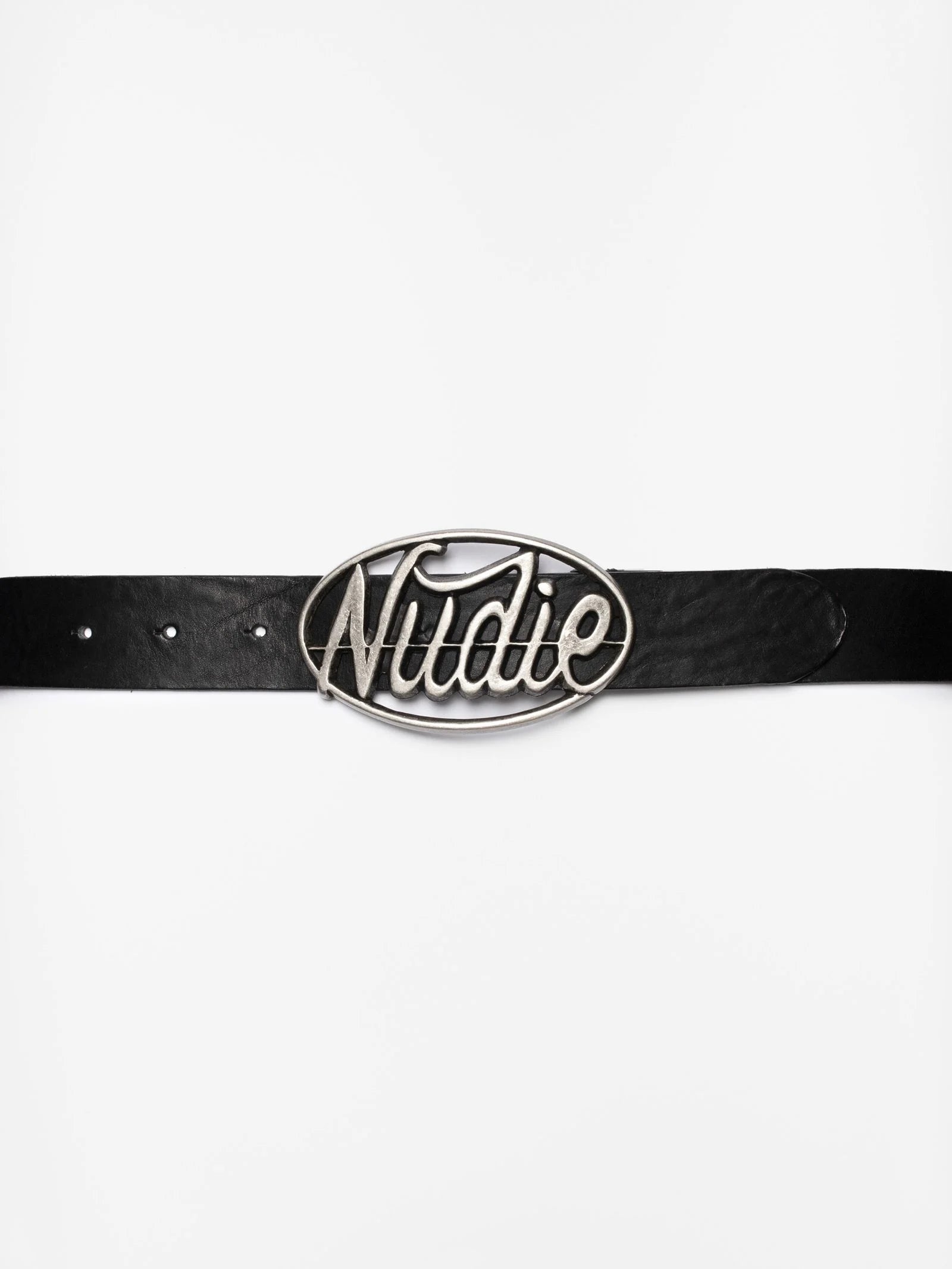 NUDIE JEANS BUCKLE LEATHER BELT - BLACK