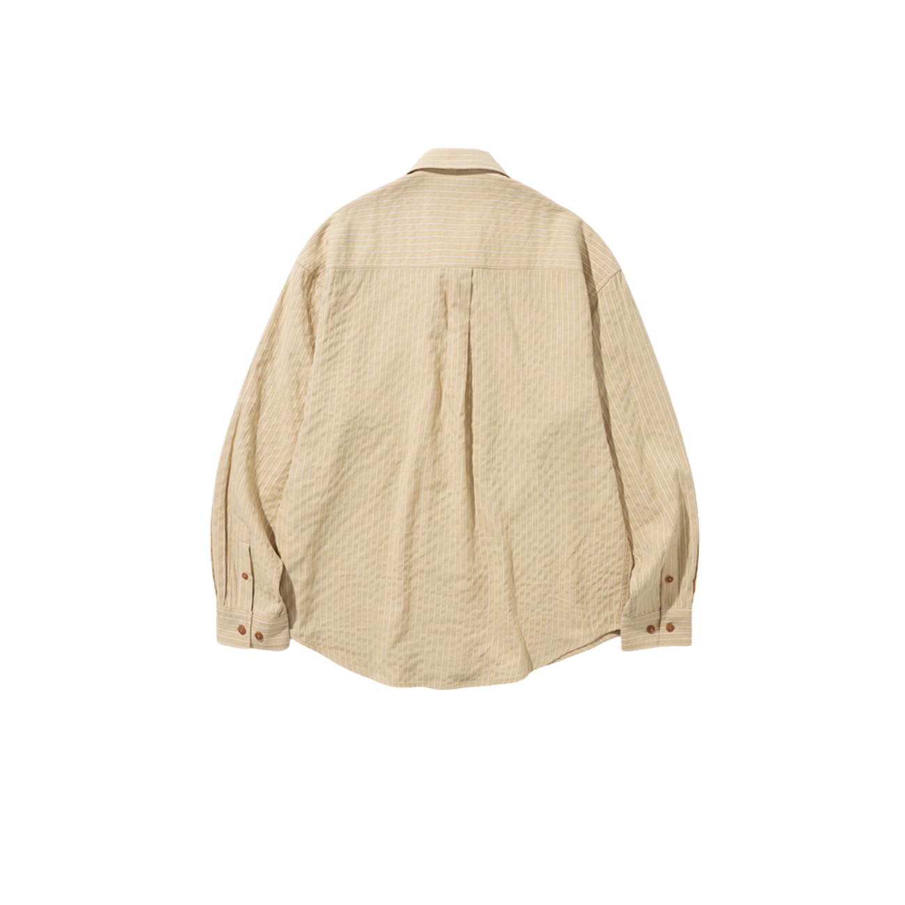 UNIFORM BRIDGE POCKET STRIPE SHIRTS - BEIGE