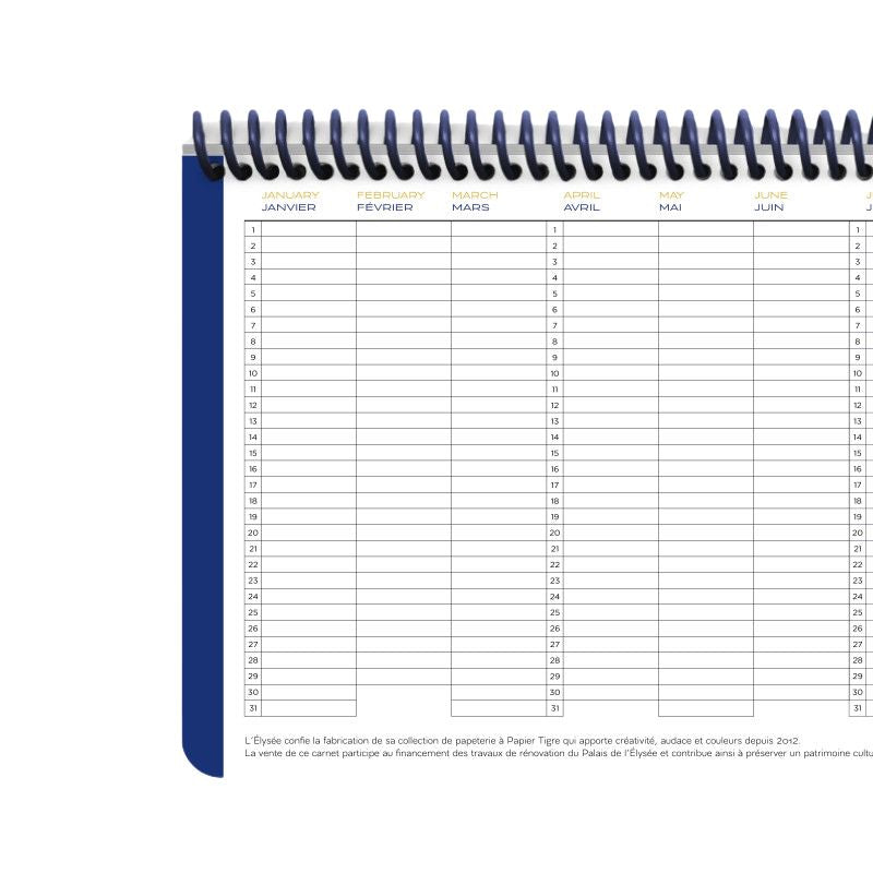 PAPIER TIGRE  WEEKLY PLANNER - ELYSEE