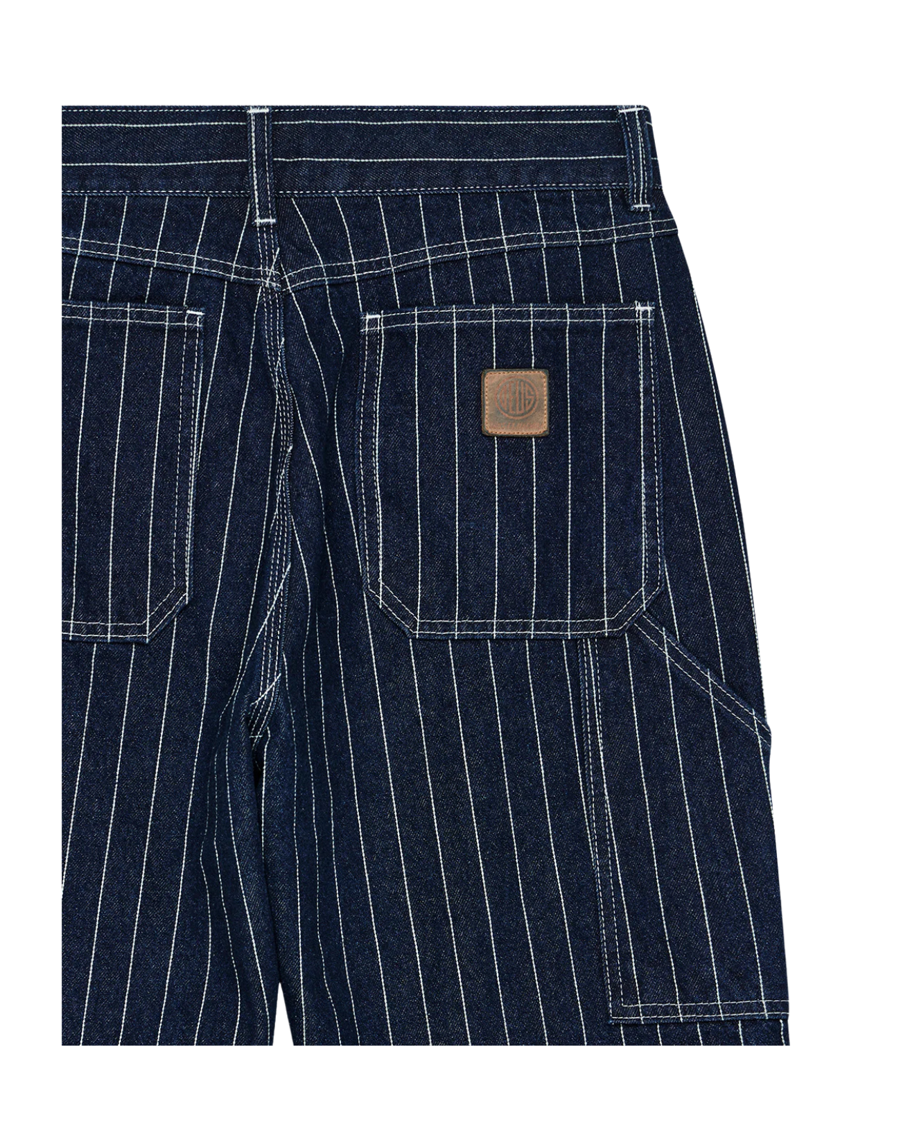 DEUS EX MACHINA DALLAS STRIPE WORK PANT - INDIGO