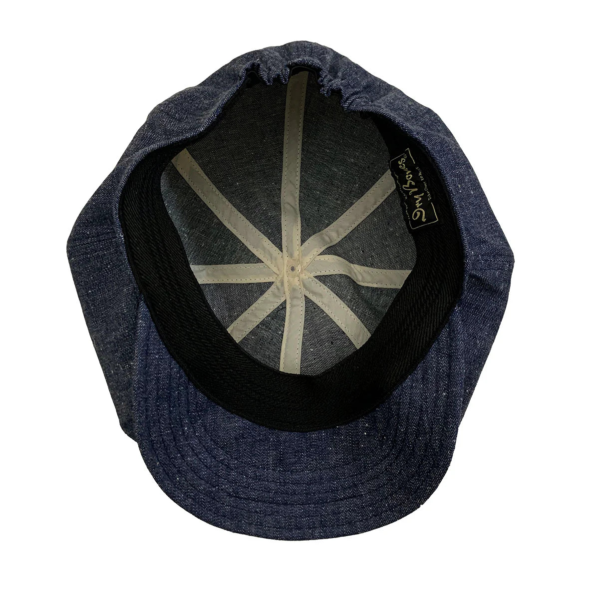 DRY BONES NAVY STITCH DENIM CASQUETTE - INDIGO