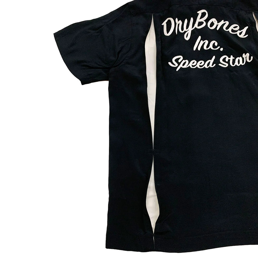 Dry Bones Bowling Shirt Speed Star — Black — view 4