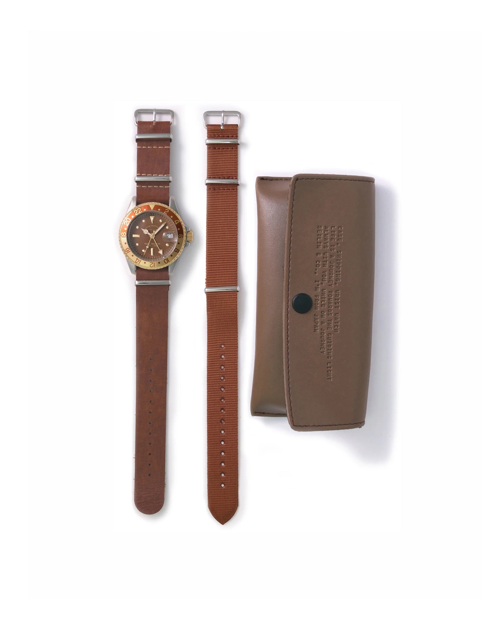 VAGUE WATCH CO BRWN GMT - BROWN