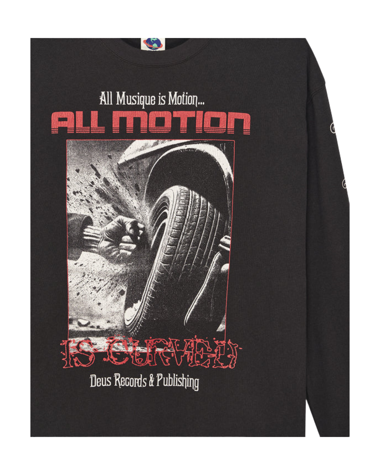 DEUS EX MACHINA DANCING GHOST LS TEE - ANTHRACITE