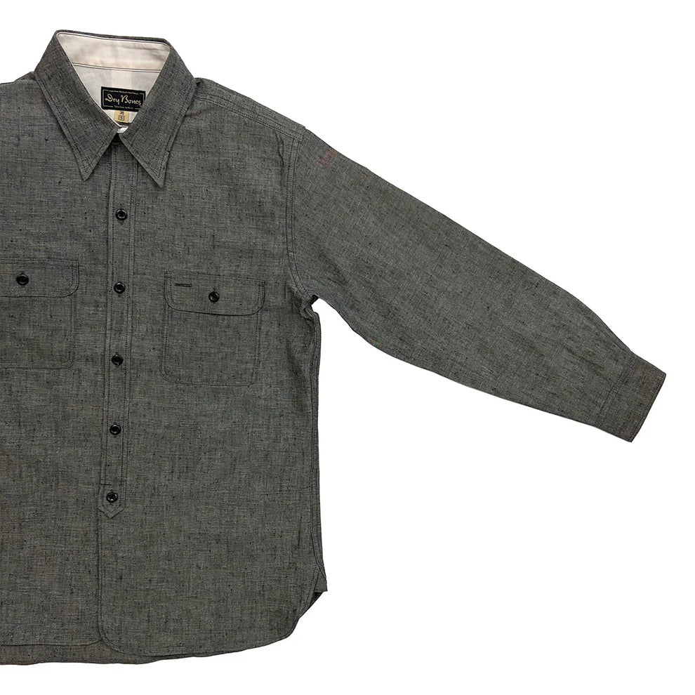 DRY BONES NEP WORK SHIRT - GRAY