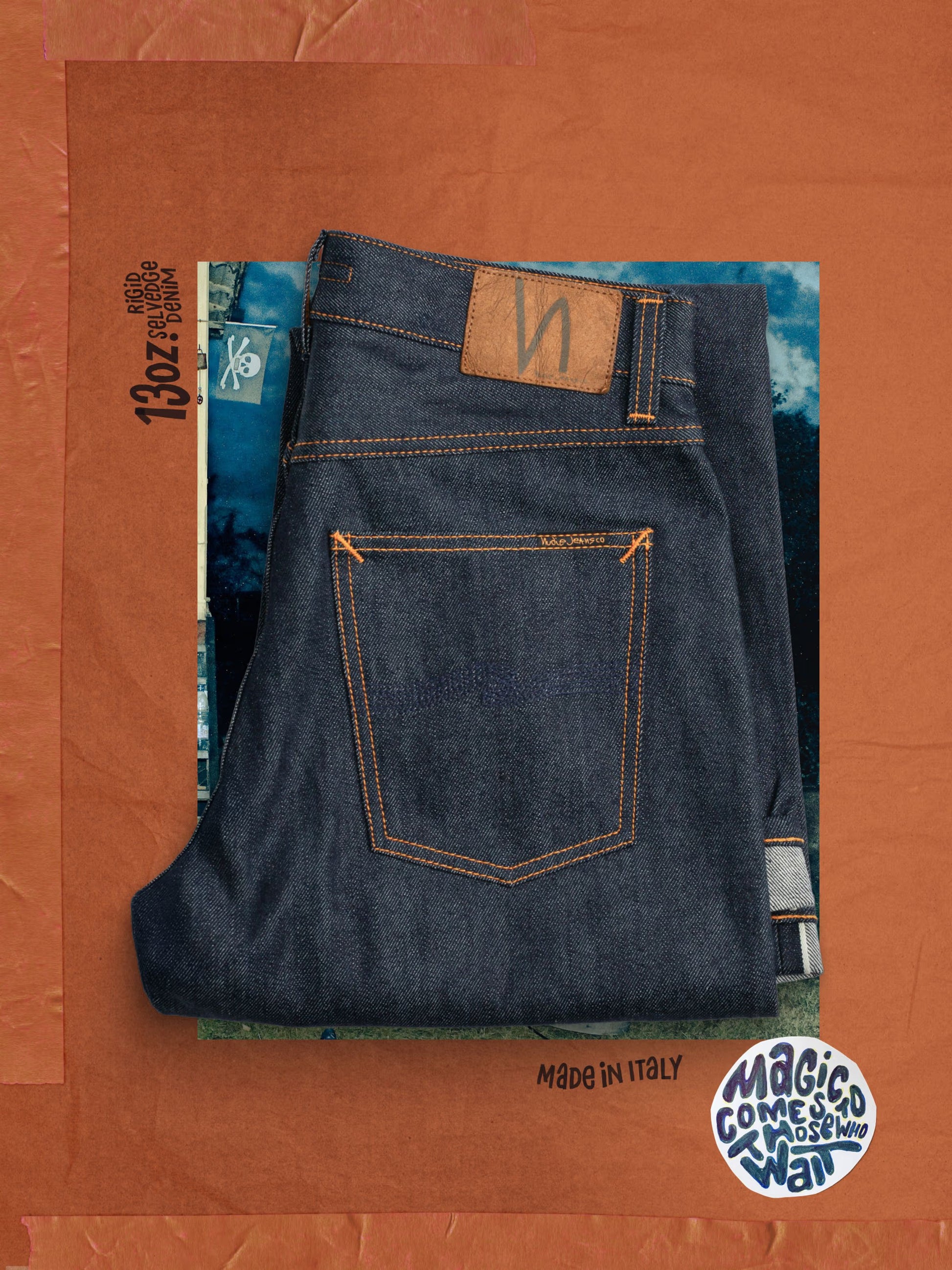 Nudie Jeans Gritty Jackson — Dry Dusk Selvage — view 2