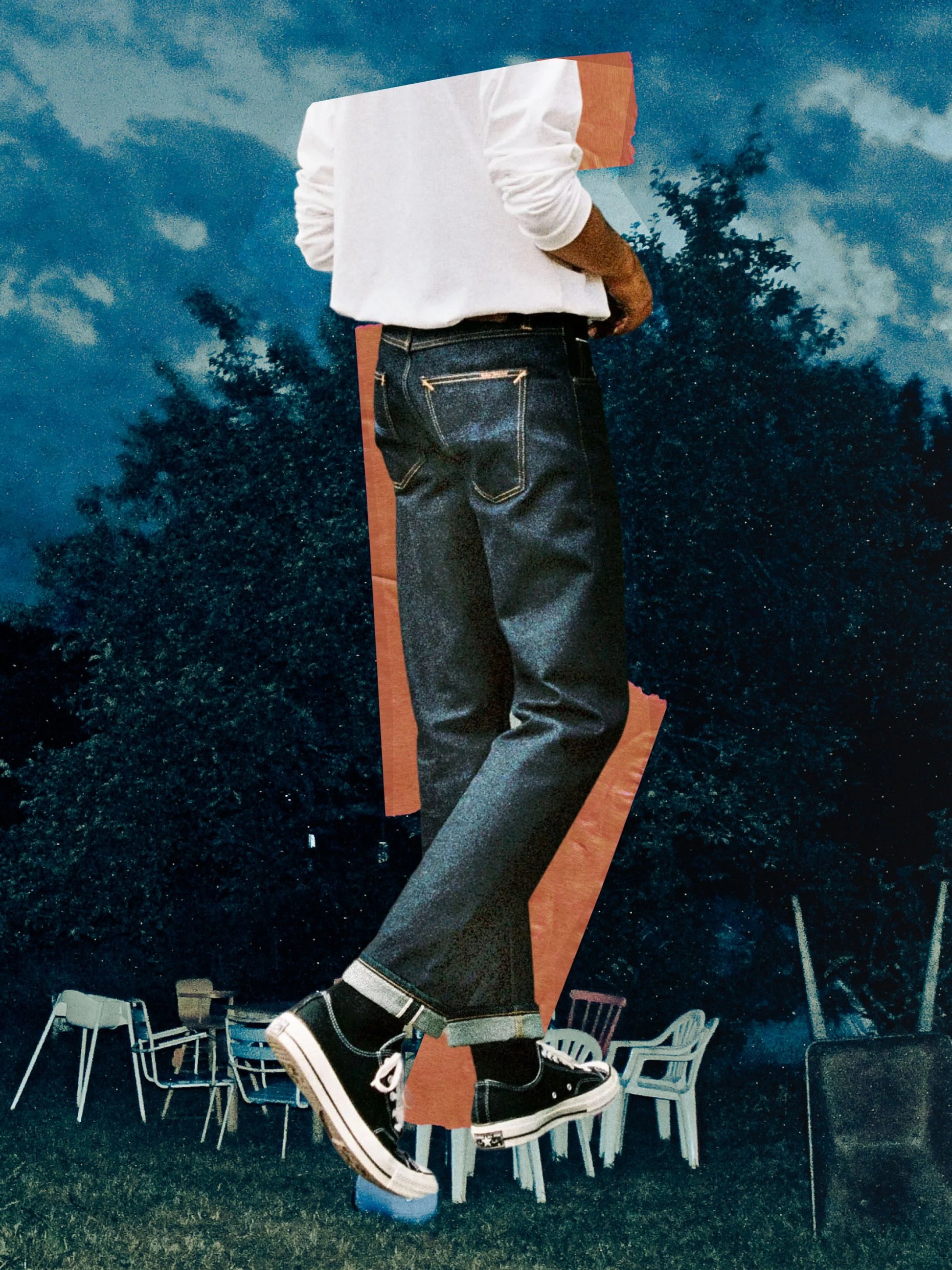 Nudie Jeans Gritty Jackson — Dry Dusk Selvage — front view
