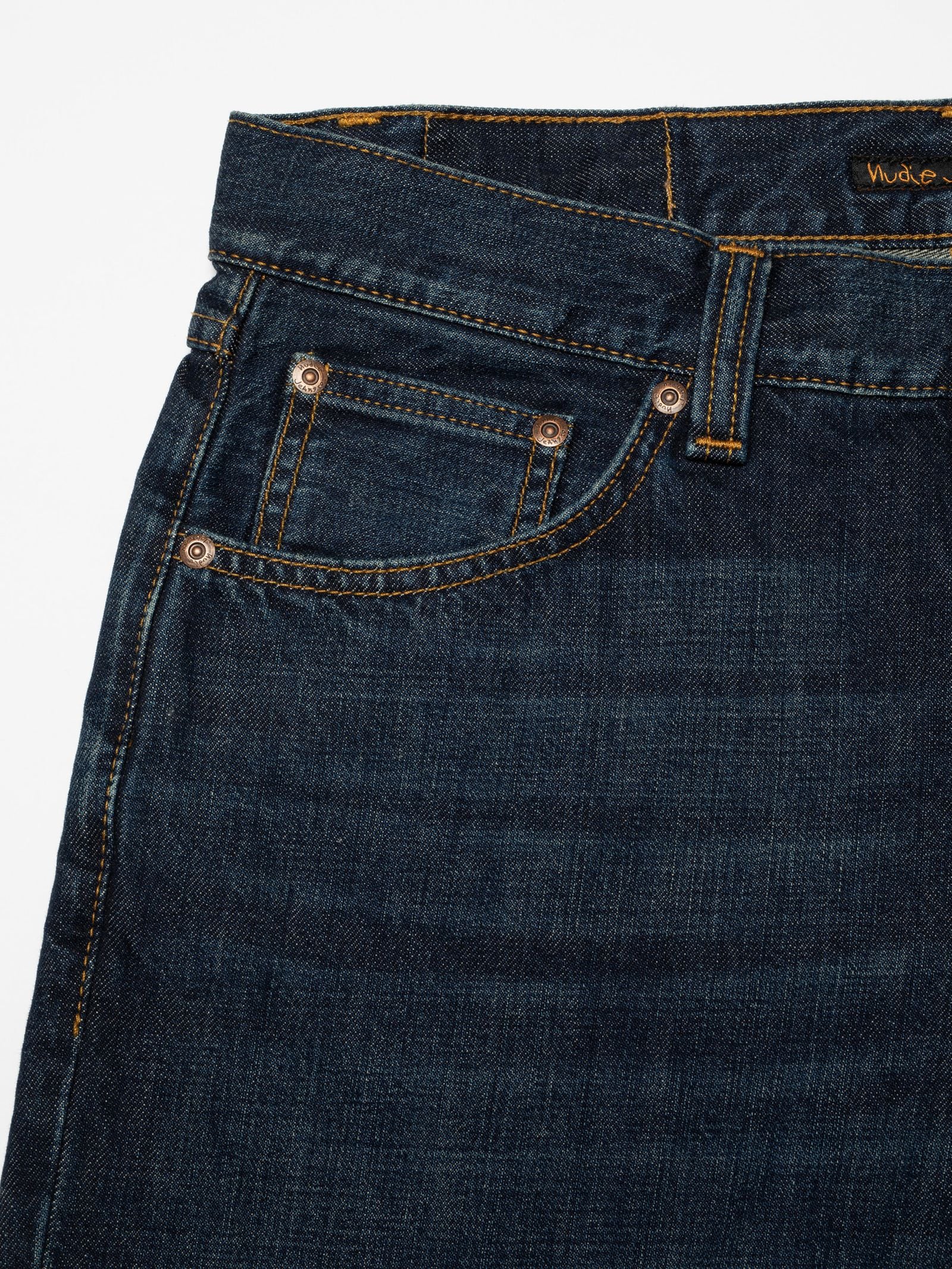 Nudie Jeans Gritty Jackson — Aged Indigo — view 6