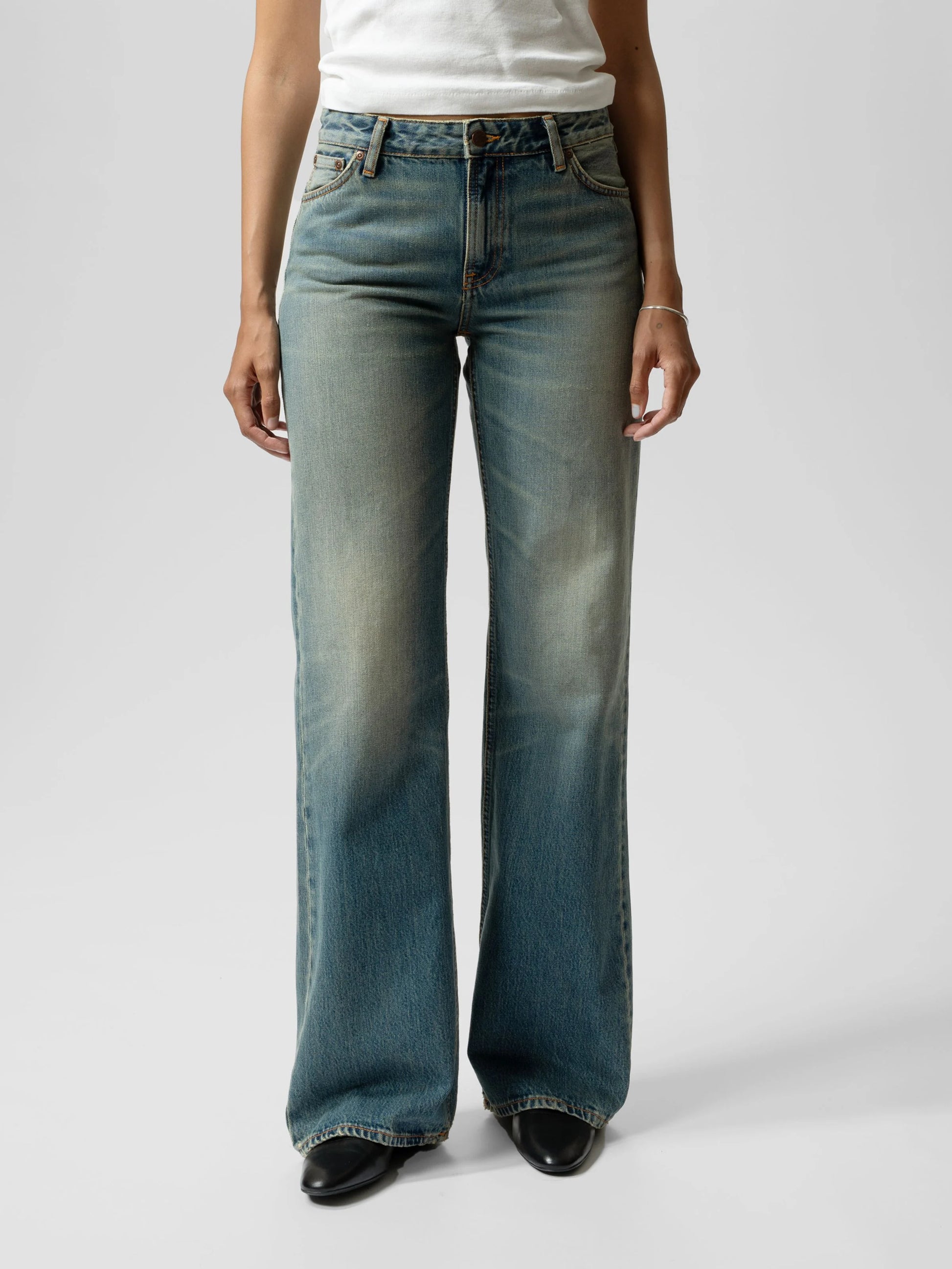 Nudie Jeans Wide Heidi — Golden Drift — view 3