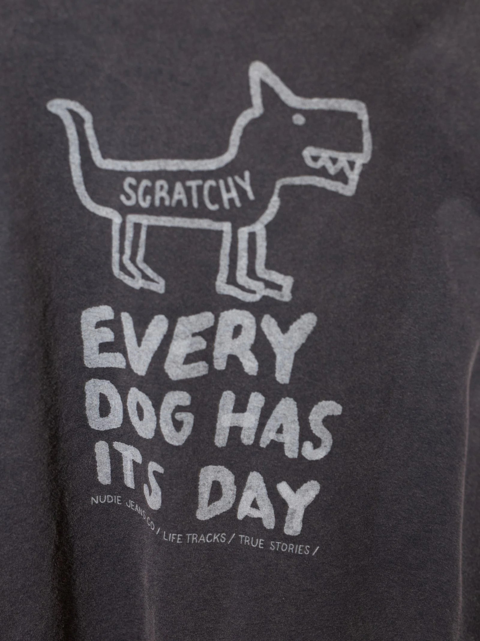 Koffe Scratched Tracks T-Shirt — Antracite — view 3