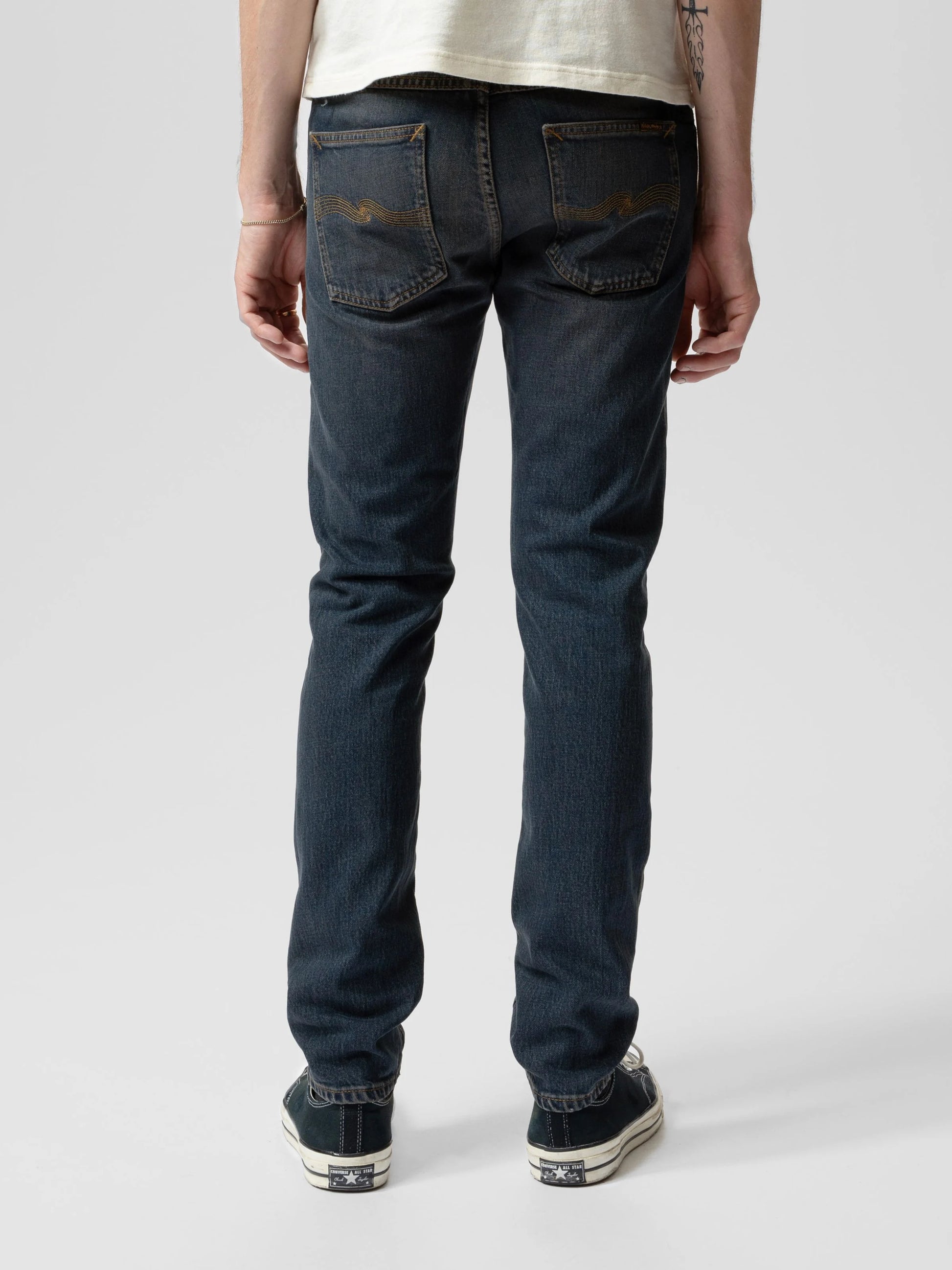 NUDIE JEANS LEAN DEAN - BLACKENED BLUE