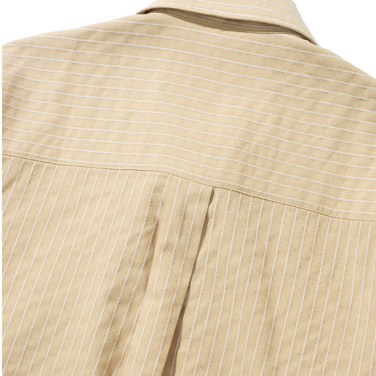 UNIFORM BRIDGE POCKET STRIPE SHIRTS - BEIGE