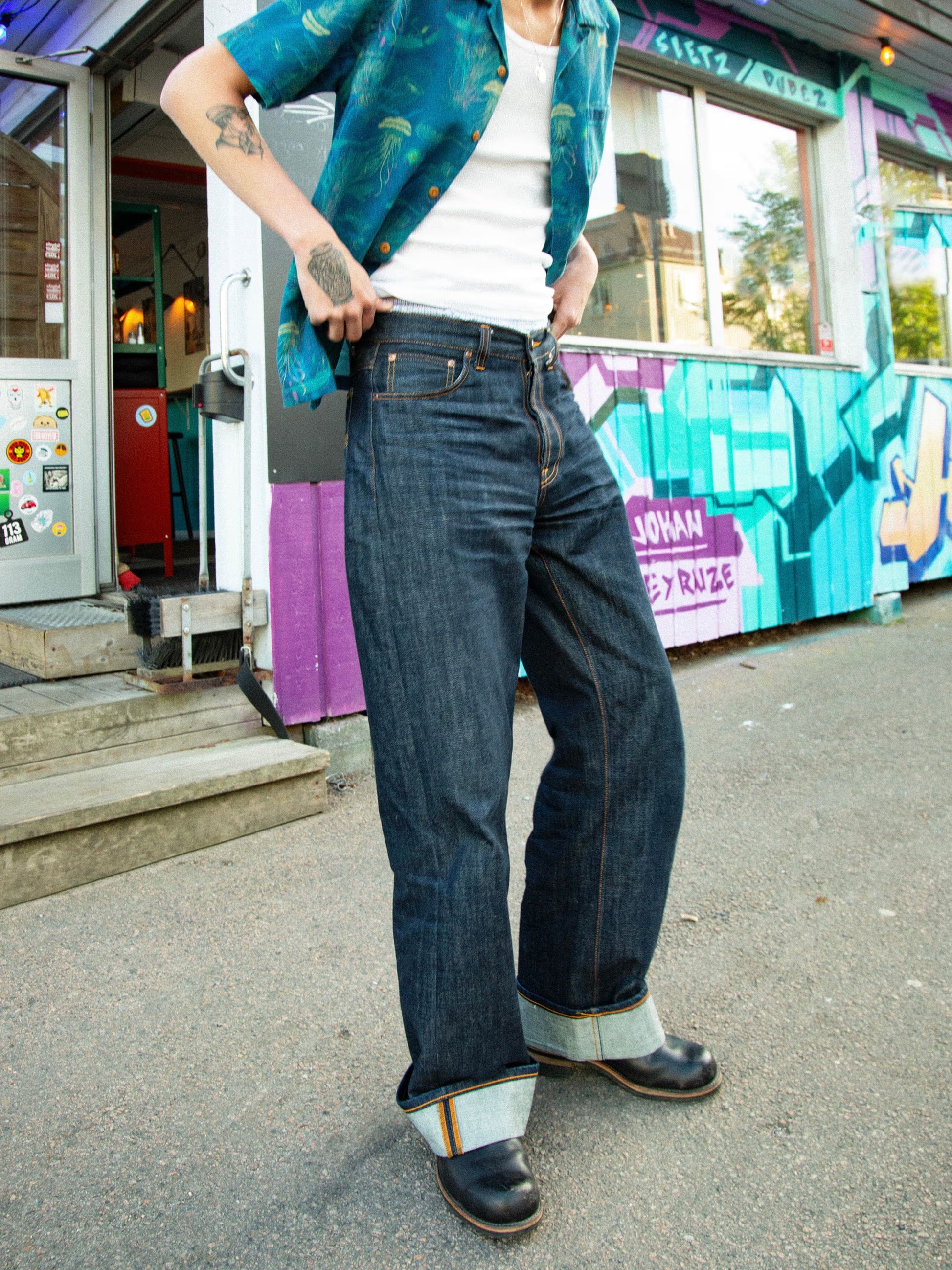 NUDIE JEANS LOUD LARRY - DRY STREAKY