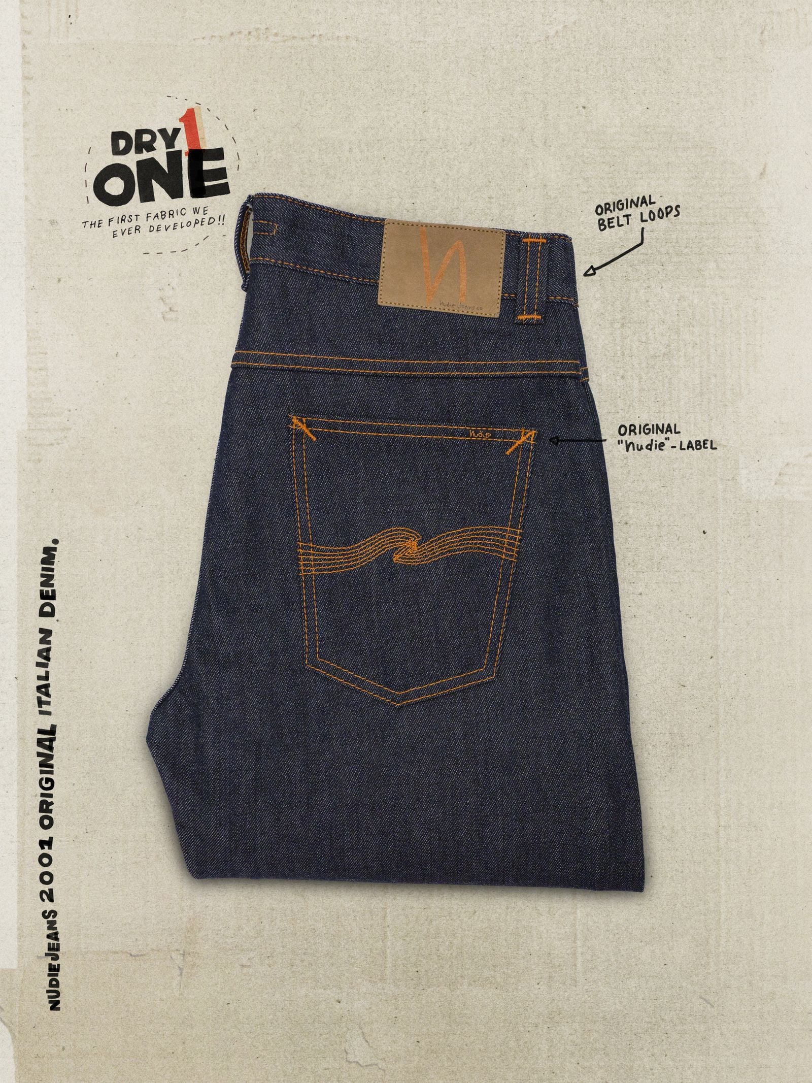 NUDIE JEANS FLARE GLENN - DRY ONE