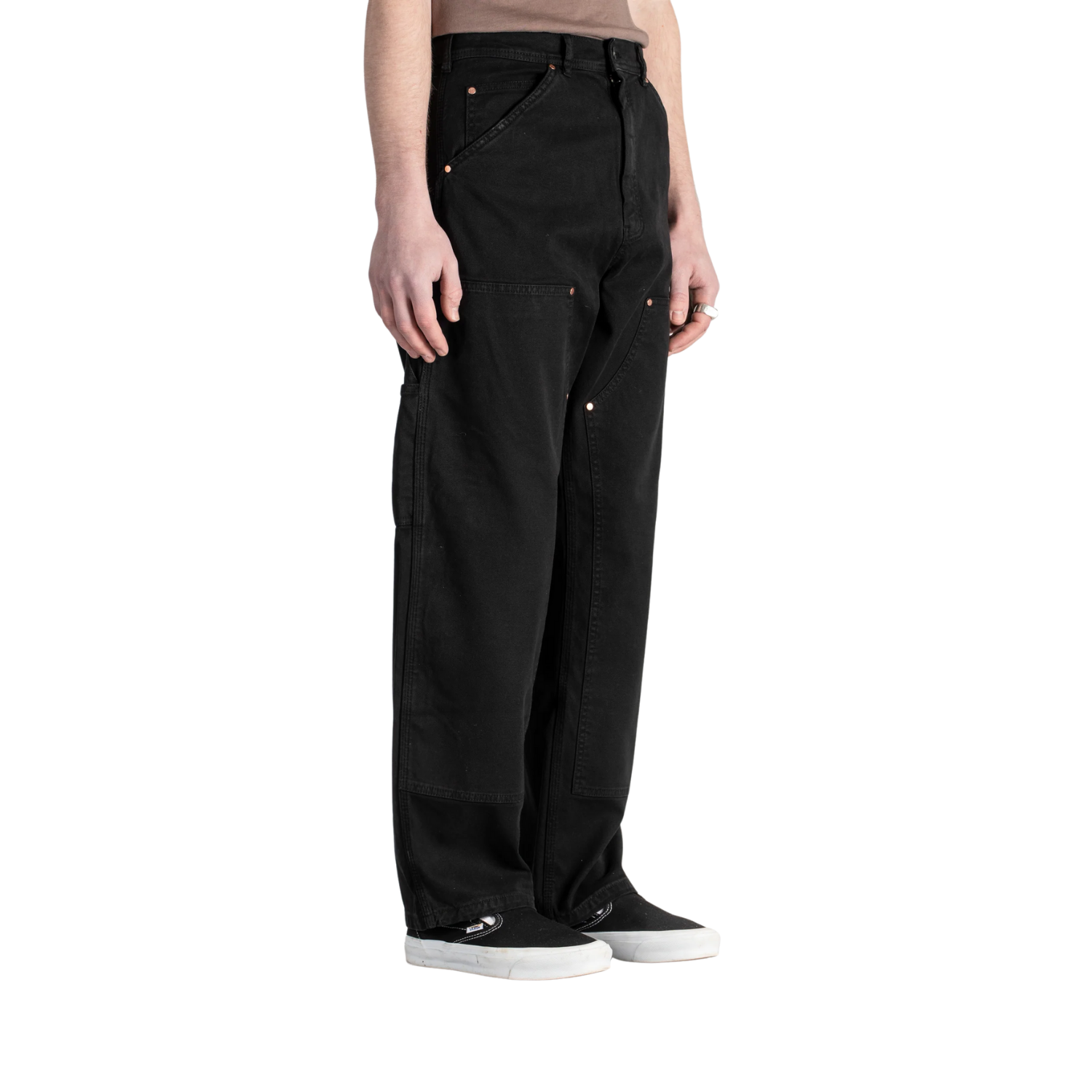 STAN RAY DOUBLE KNEE PANT - WASHED BLACK DUCK
