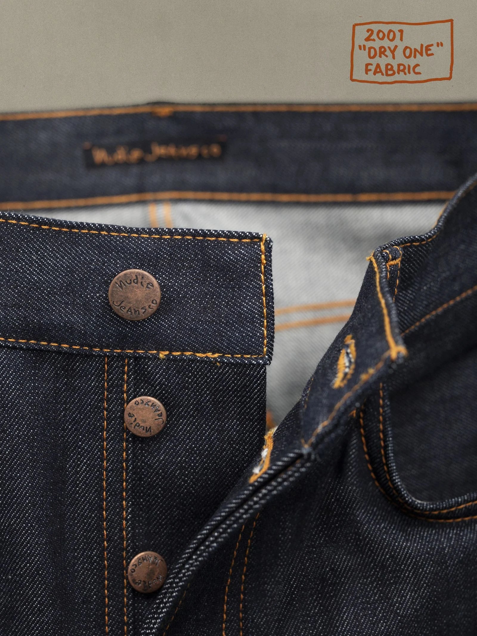 NUDIE JEANS TUFF TONY - DRY ECRU WAVES