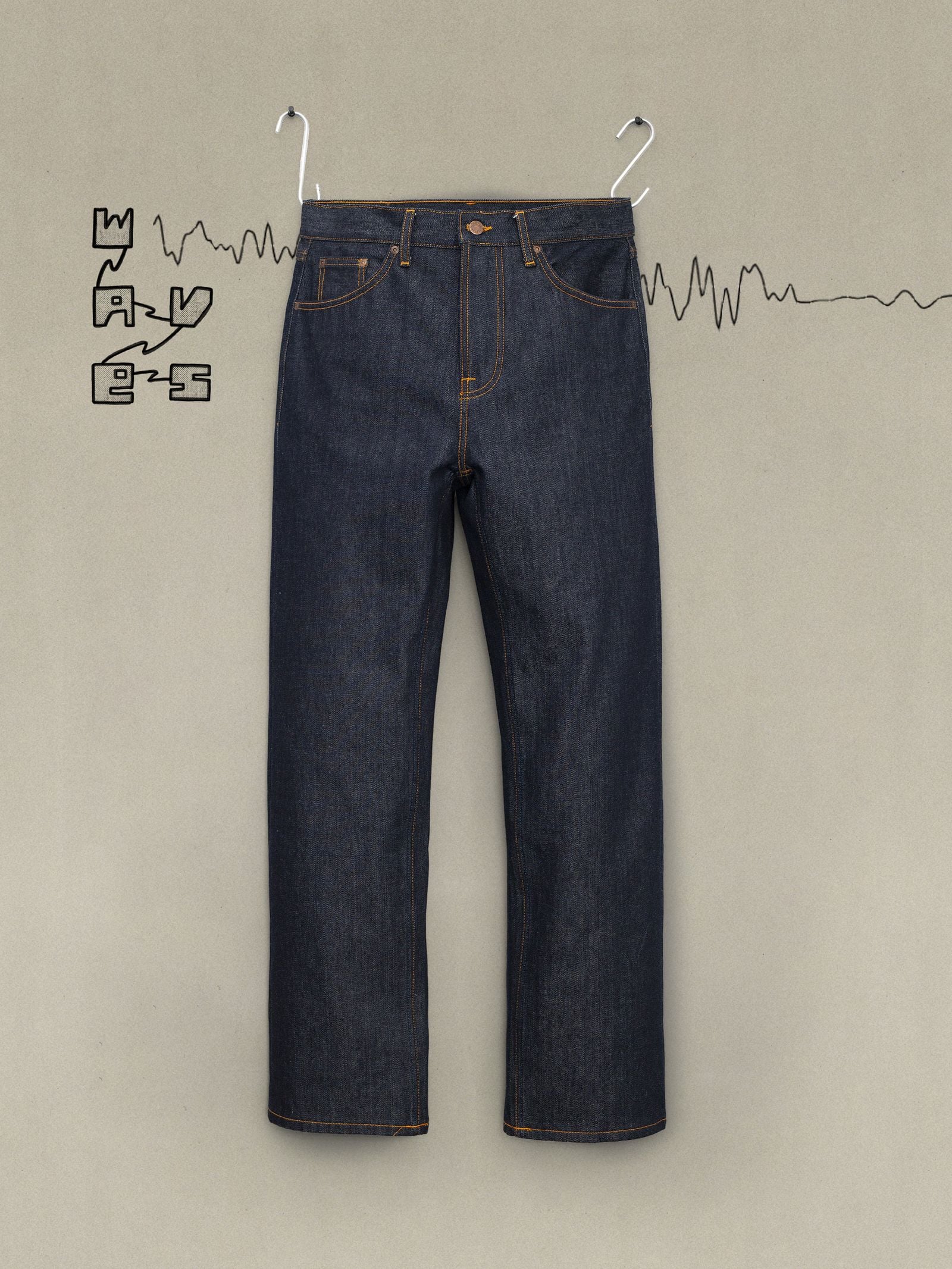 NUDIE JEANS TUFF TONY - DRY ECRU WAVES