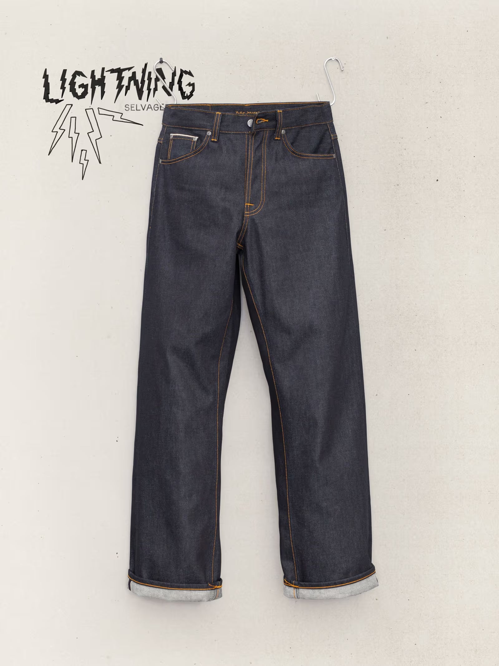 NUDIE JEANS LOUD LARRY - DRY LIGHTNING SELVAGE