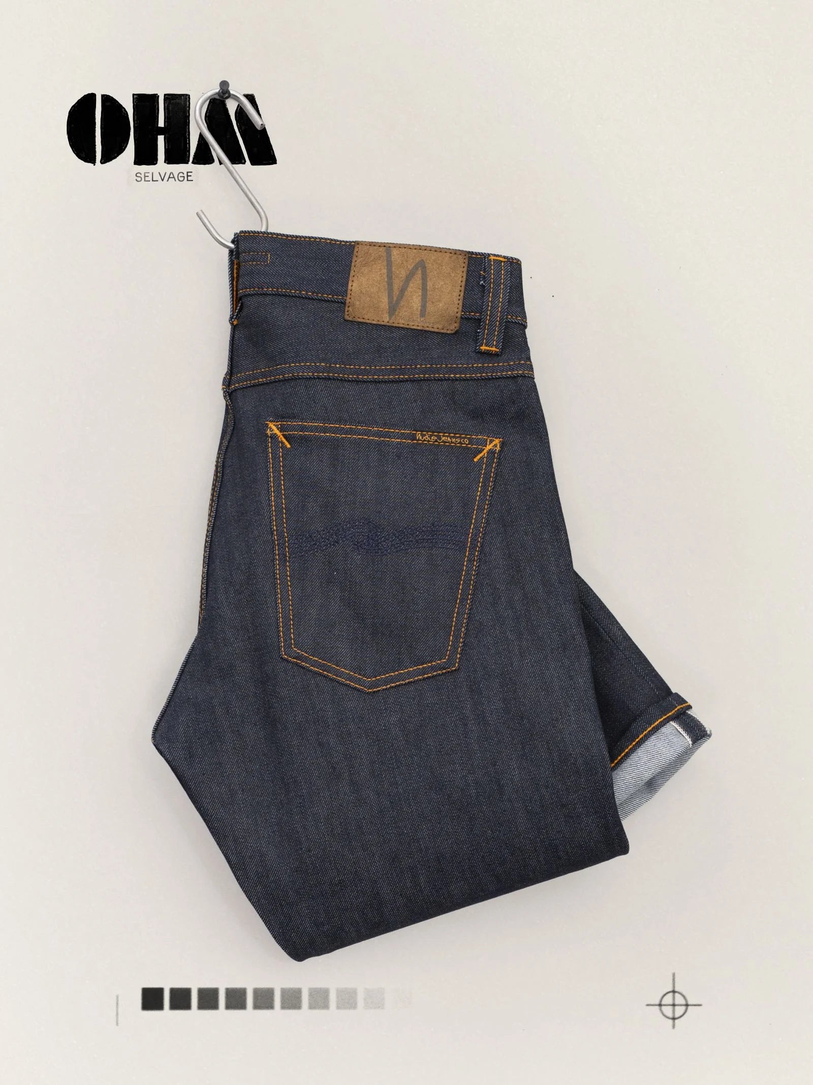 NUDIE JEANS LEAN DEAN - DRY OHM SELVAGE
