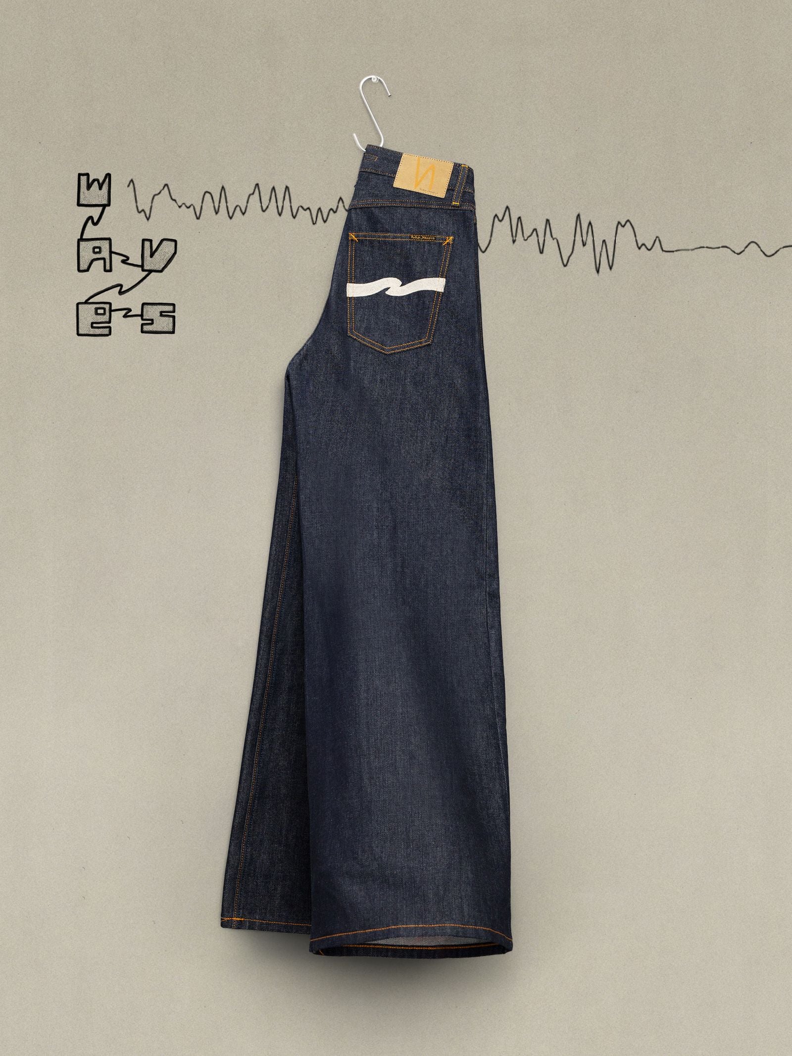 NUDIE JEANS SONIC SUE - DRY ECRU WAVES