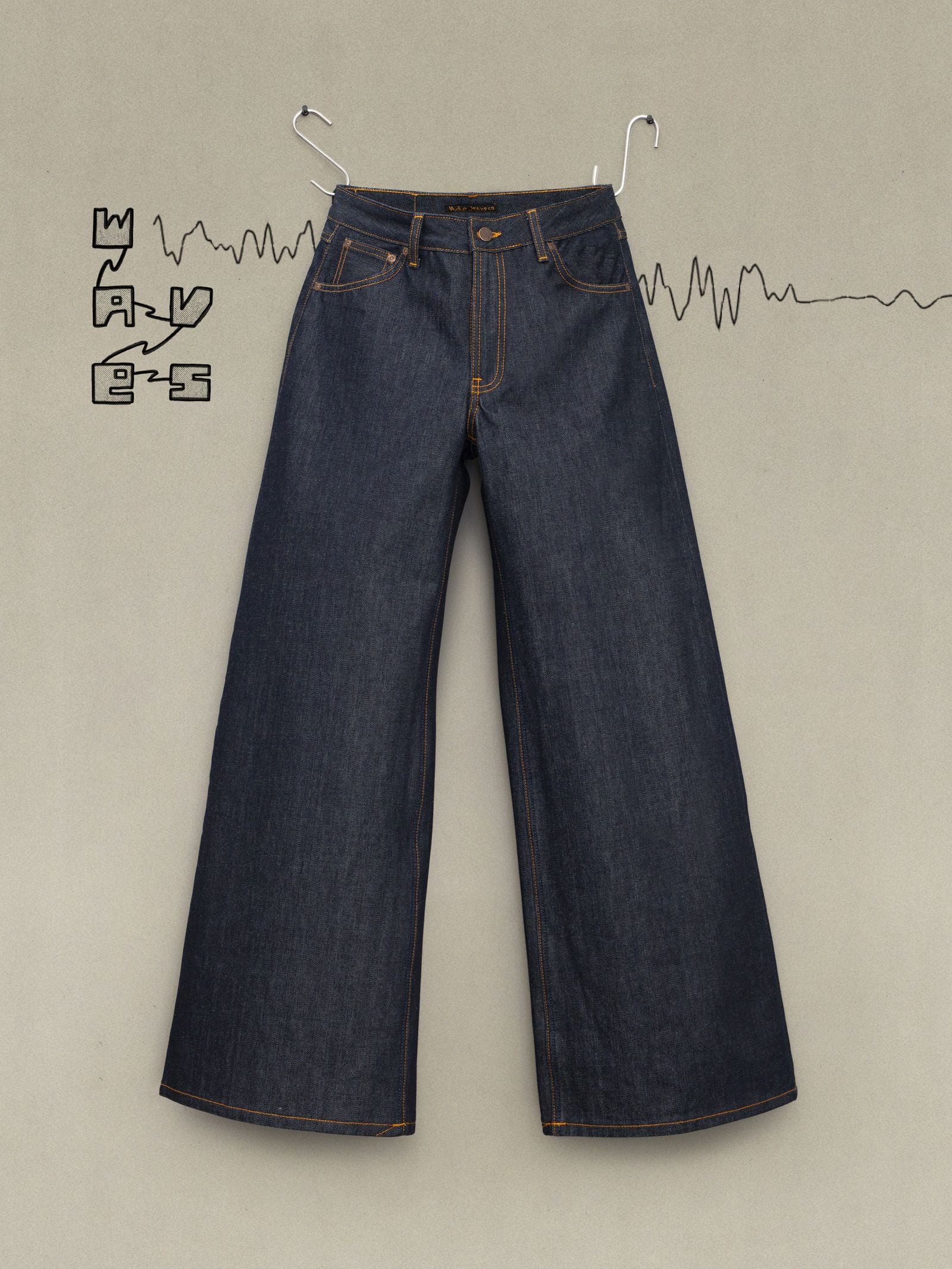 NUDIE JEANS SONIC SUE - DRY ECRU WAVES