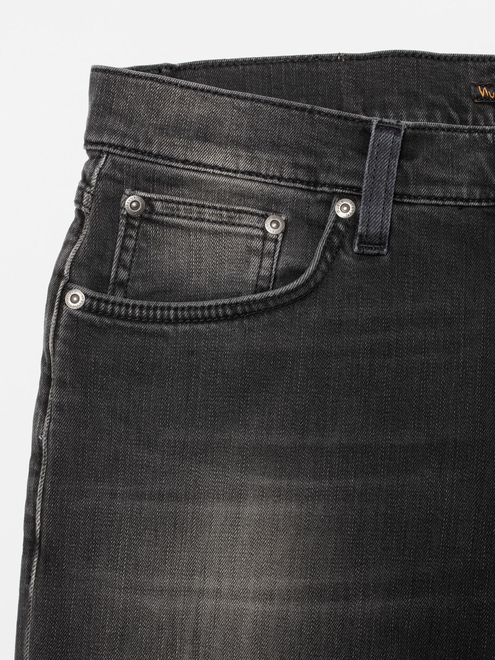 NUDIE JEANS SOLID OLLIE - BLACK MIST