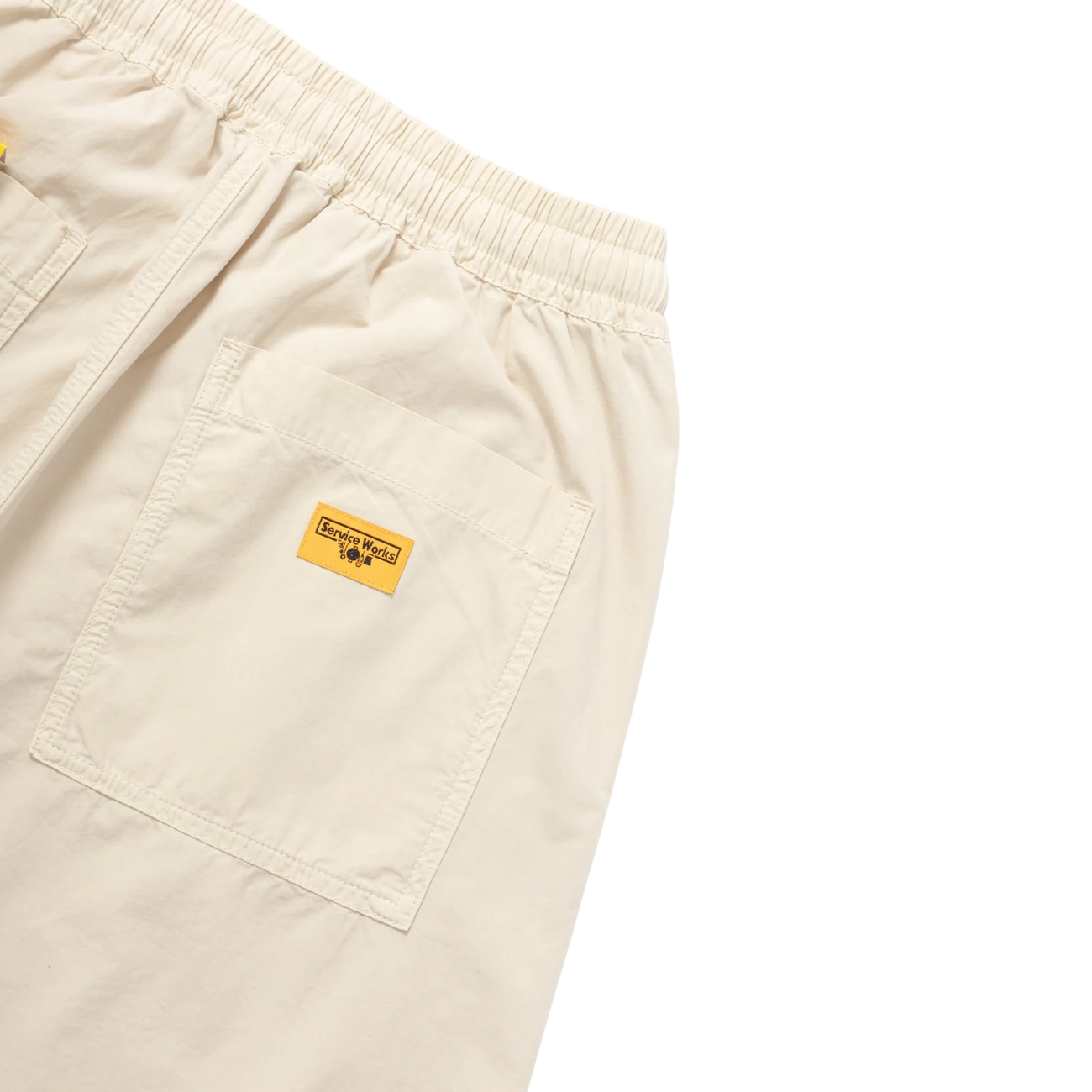 SERVICE WORKS POPLIN CHEF SHORT - WHITE OAK