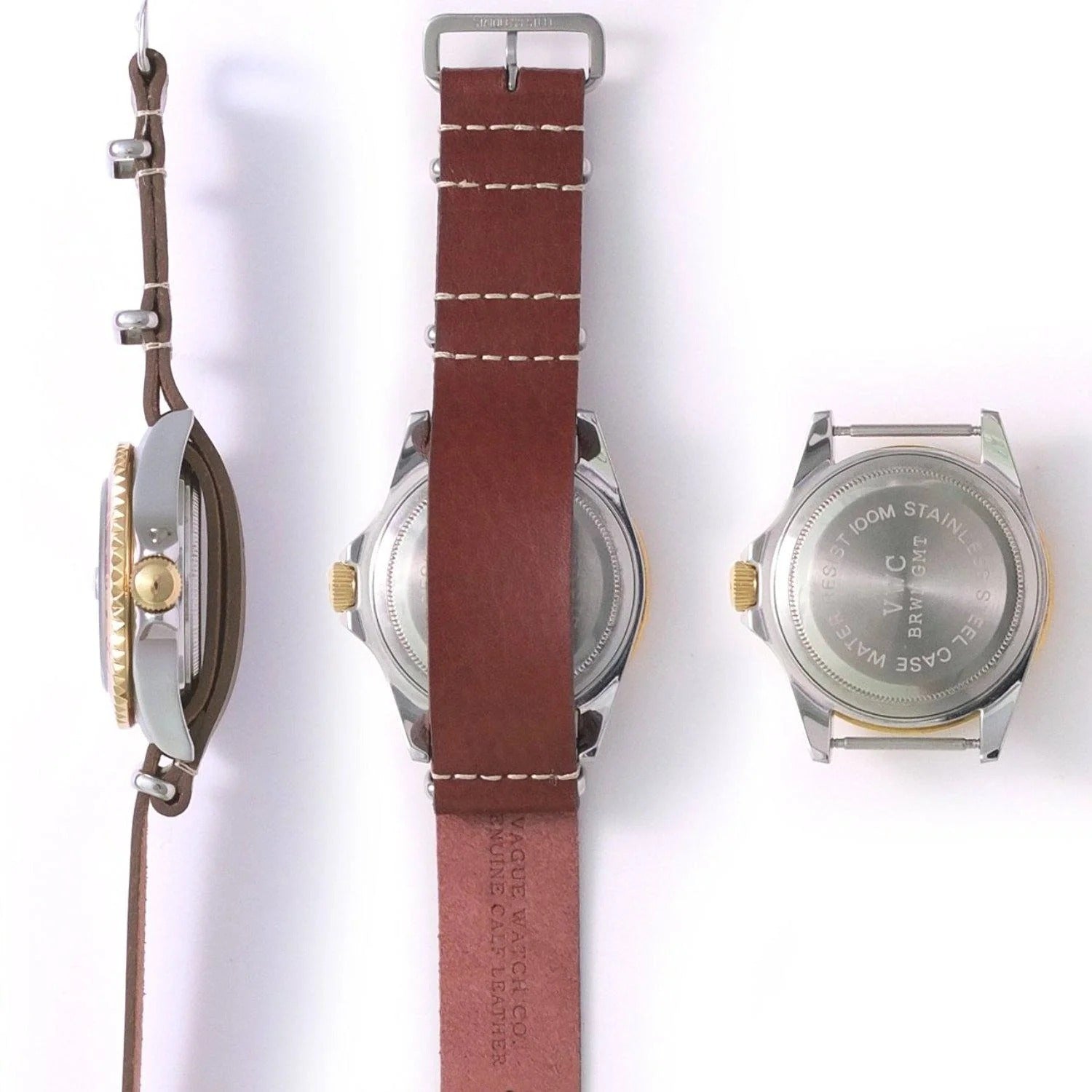 VAGUE WATCH CO BRWN GMT - BROWN