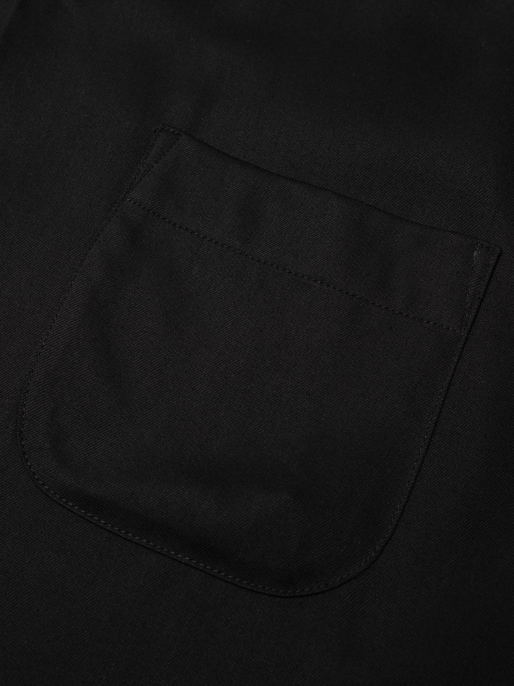 NUDIE JEANS ARTHUR BOWLING SHIRT SAFETY PIN - BLACK